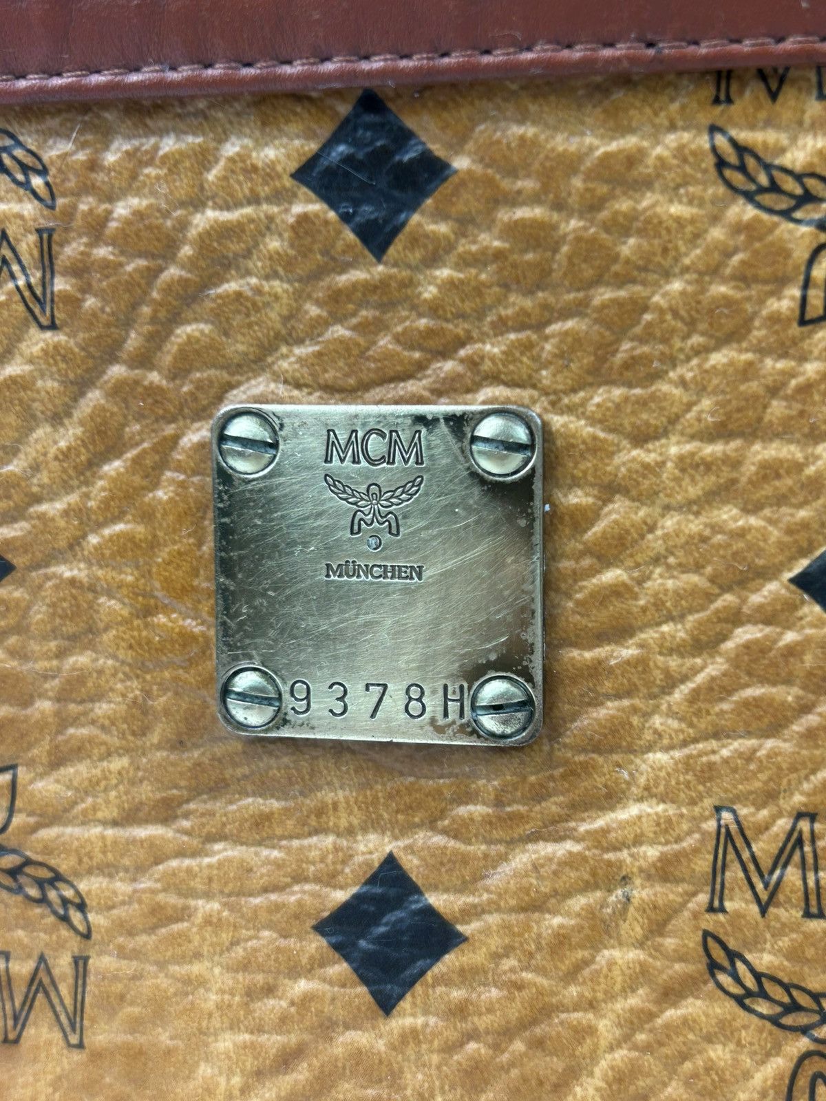 MCM MCM Cognac Leather Clutch Bag Size ONE SIZE - 2 Thumbnail