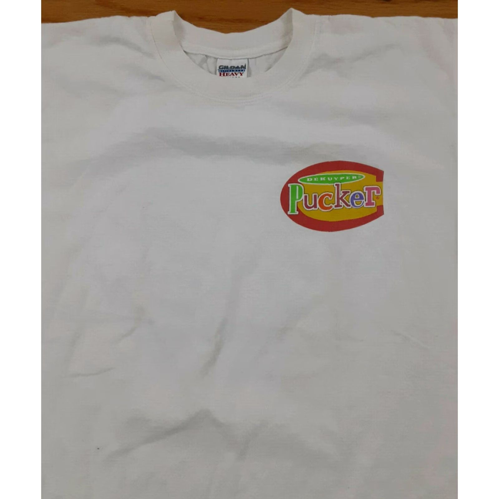 Gildan VINTAGE DeKuyper Pucker Liqueur Promo T-Shirt Gildan White 90s Pucker Posse Mens L Size US L / EU 52-54 / 3 - 2 Thumbnail