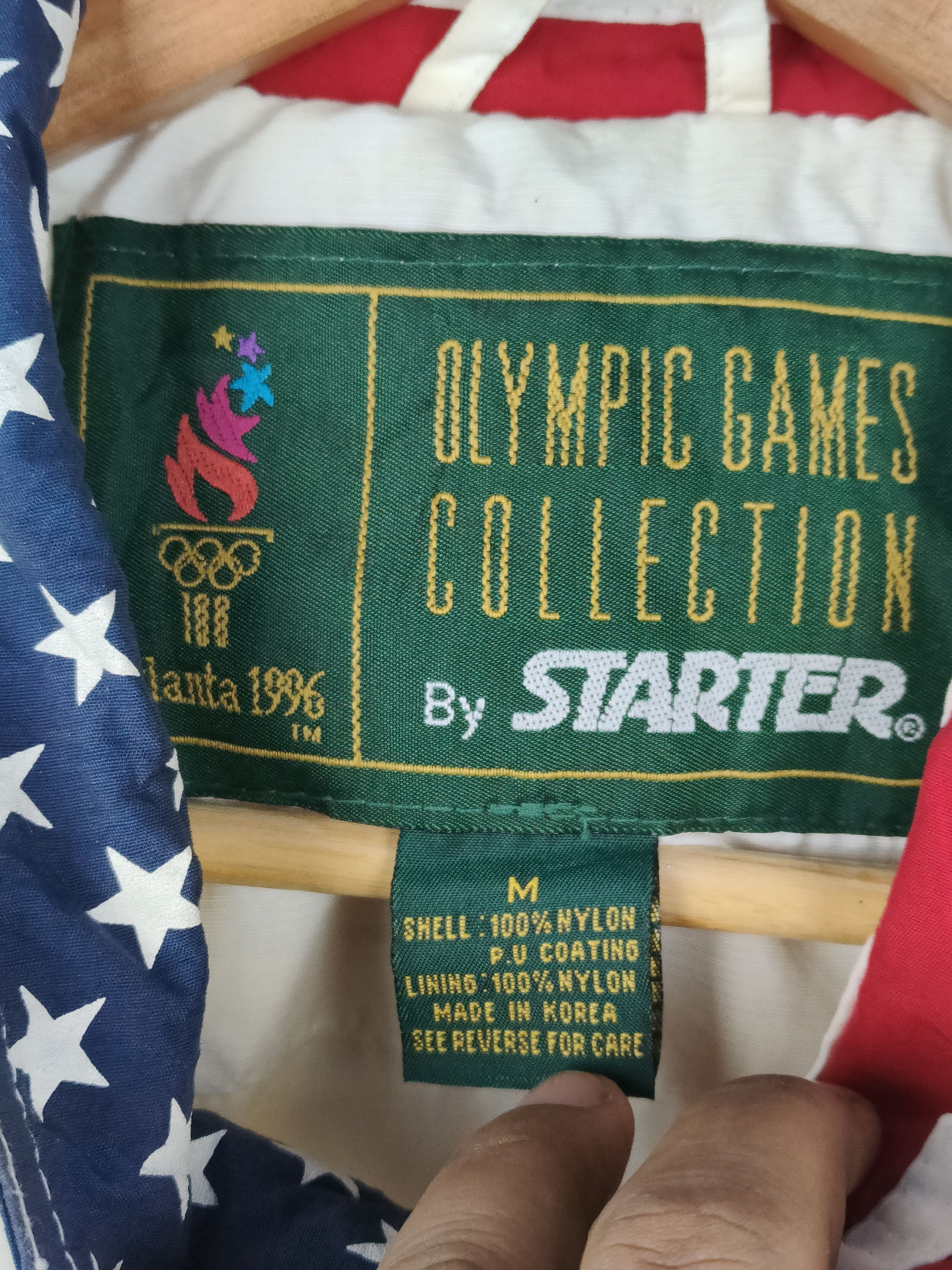 Starter × USA Olympics × Vintage Vintage 90s Starter For Olympic 1996 Windbreaker Jacket Size US M / EU 48-50 / 2 - 5 Thumbnail