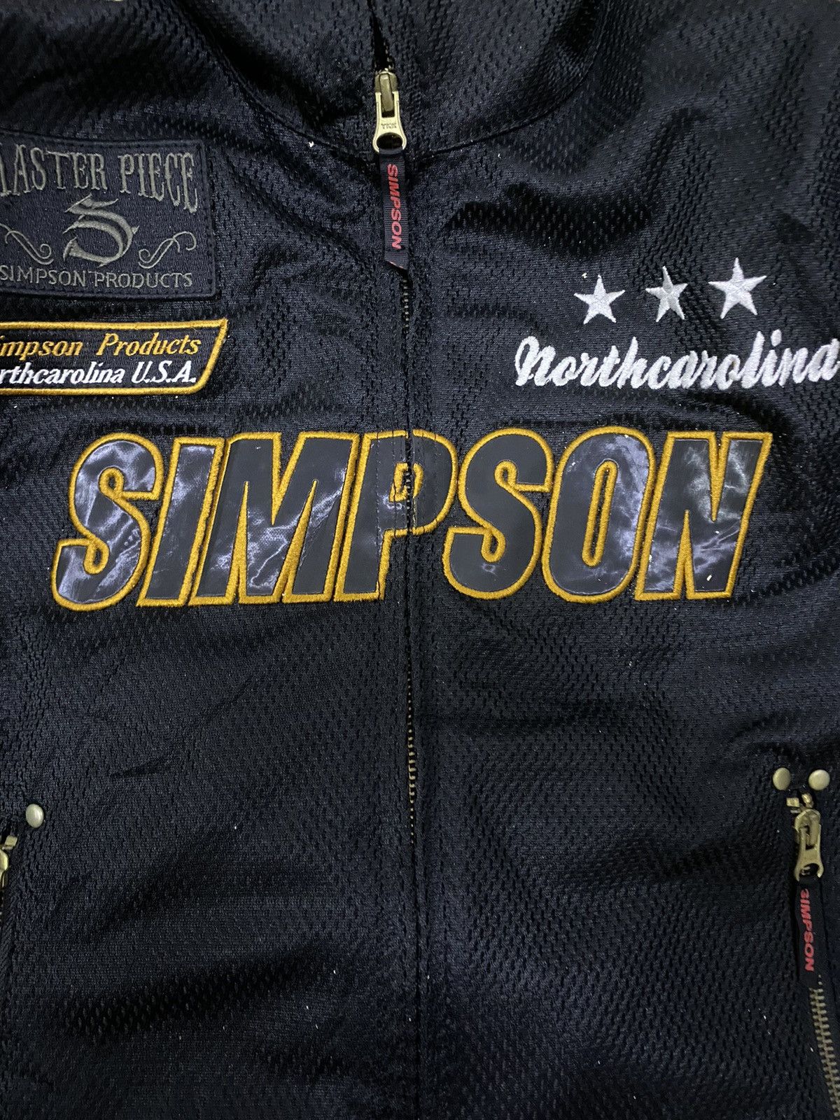 Vintage Simpson racing paded biker jacket Size US M / EU 48-50 / 2 - 11 Thumbnail