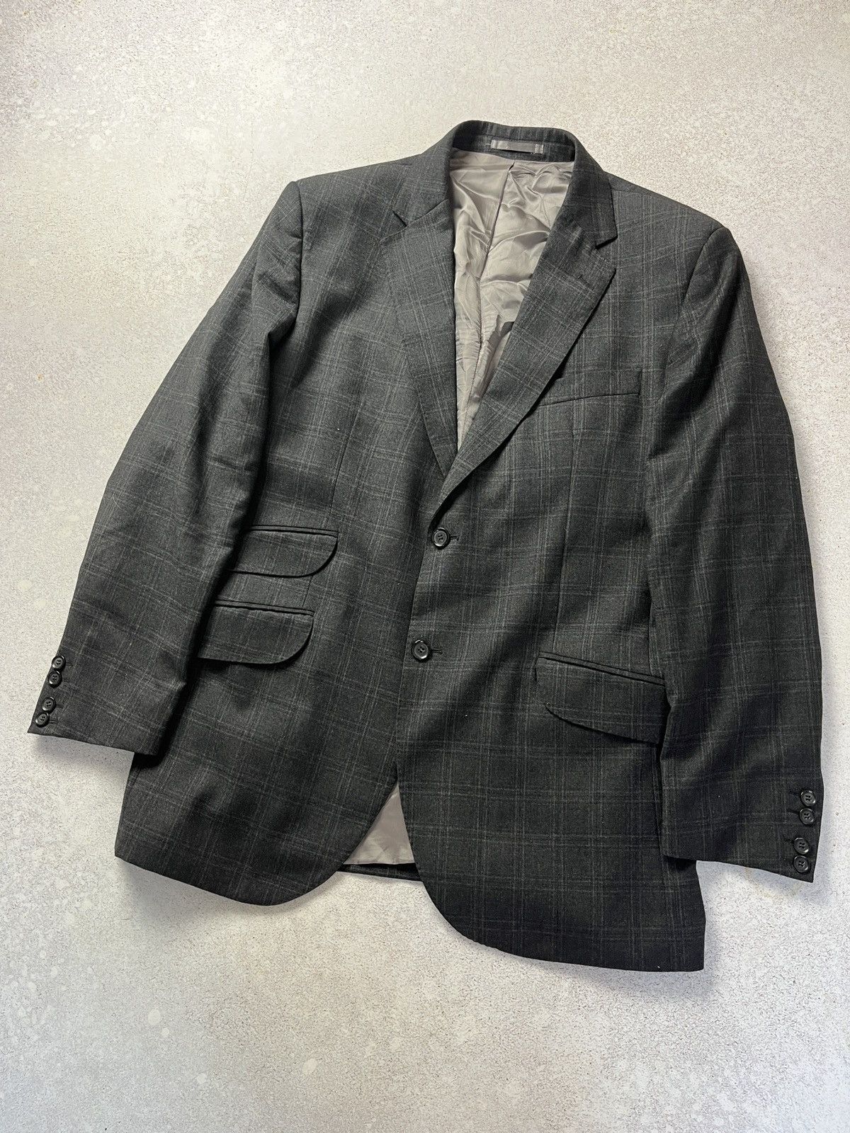 Hackett HACKETT Wool Blazer MW812264 BRUSHED MULTED CHECK Rare Size 42L - 1 Thumbnail