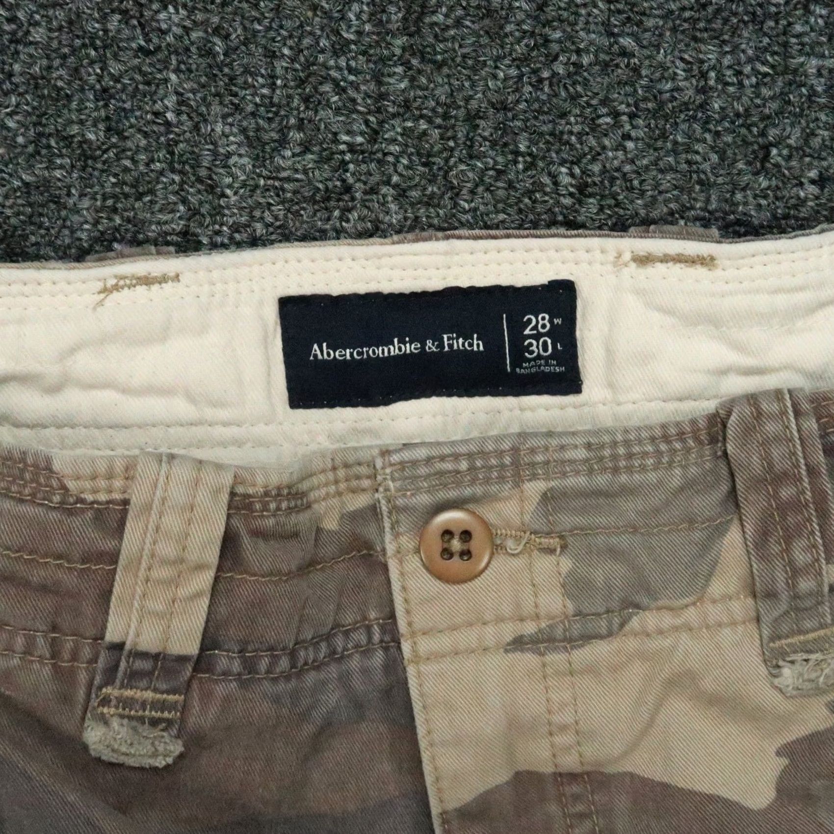 Abercrombie & Fitch Abercrombie Fitch Pants Men Brown Camo Cargo Military Utility Paratrooper 28x30 Size US 28 / EU 44 - 3 Thumbnail