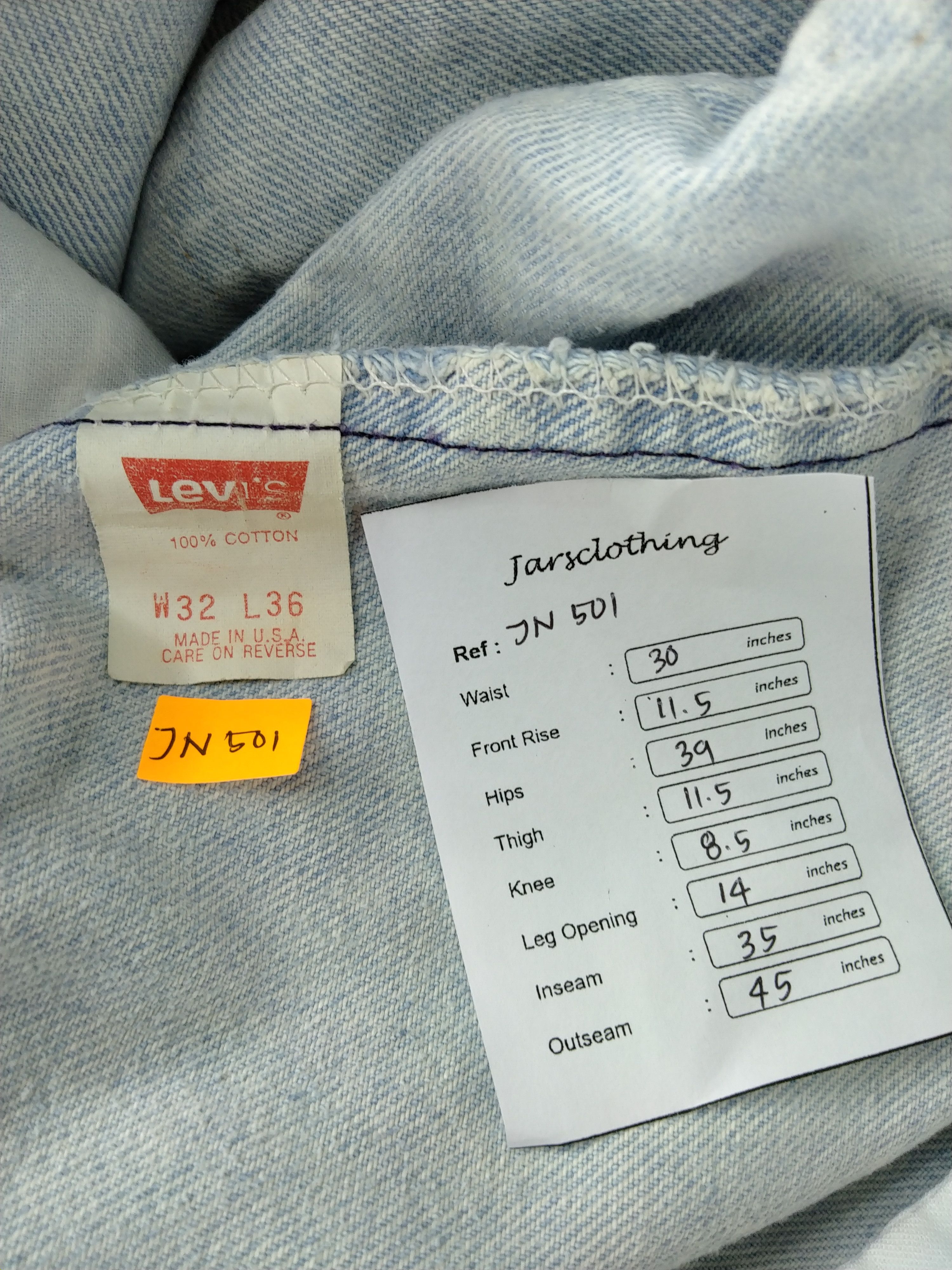 Levi's Light Wash Vintage Levi's 505 USA Denim 30x35 JN501 Size US 30 / EU 46 - 8 Thumbnail