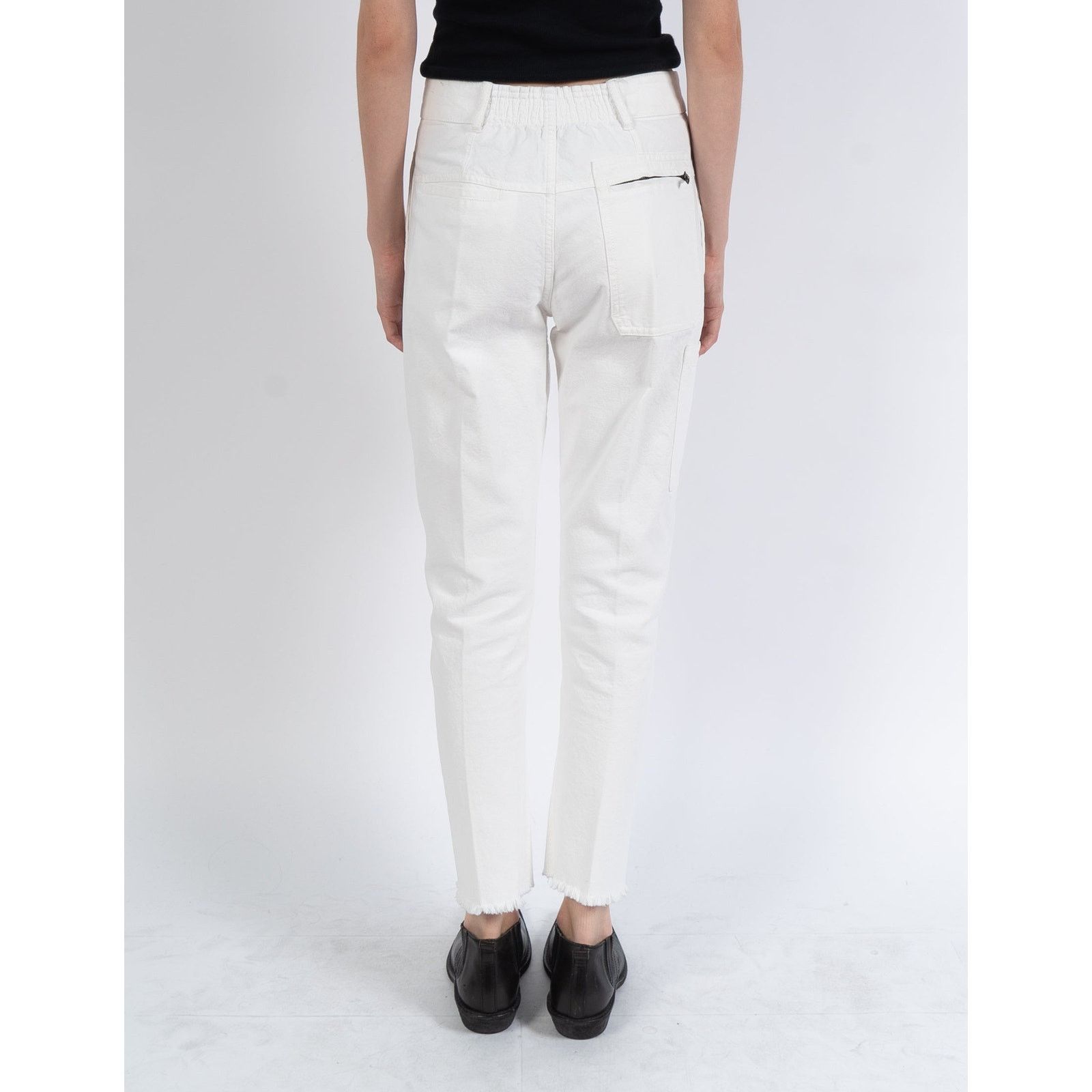Haider Ackermann FW19 White Cropped Denim Trousers Size 26" / US 2 / IT 38 - 5 Thumbnail