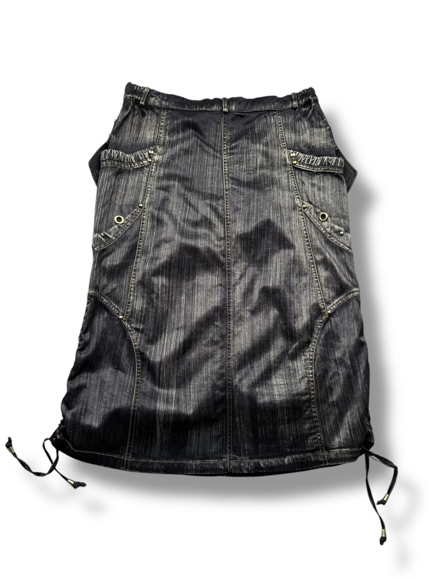 Vintage Faded Effect Bondage Skirt From The 90s(V334) Size 32" / US 10 / IT 46 - 5 Thumbnail