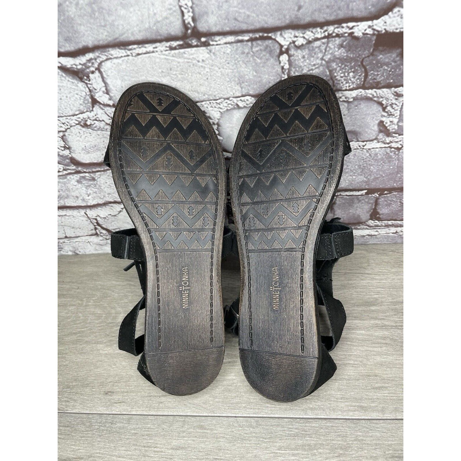Minnetonka Minnetonka Maui 71302 Black Suede Leather Ankle Strap Flats Size US 10 / IT 40 - 8 Thumbnail