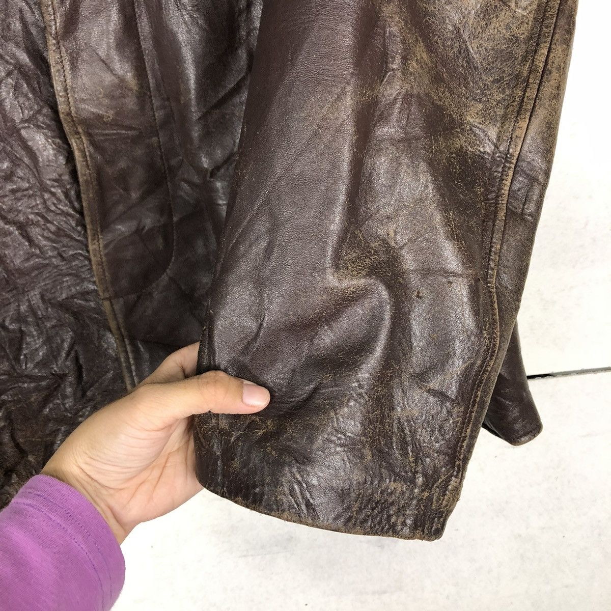 Japanese Brand 🔥VINTAGE GENUINE BIKER LEATHER JACKET MIC CUIR ST LAURENT Size US M / EU 48-50 / 2 - 15 Thumbnail