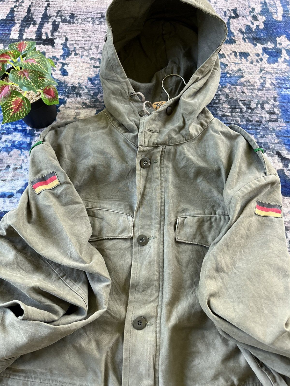 Vintage 💥Vintage German Army Feuchter Ringelai Hoodie Jacket 80s Size US XL / EU 56 / 4 - 5 Thumbnail