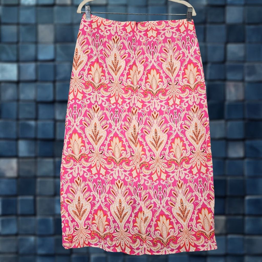Loft LOFT By Ann Taylor Melrose Pink Paisley Sarong Skirt Size 12 NEW Size 34" / US 12 / IT 48 - 1 Thumbnail