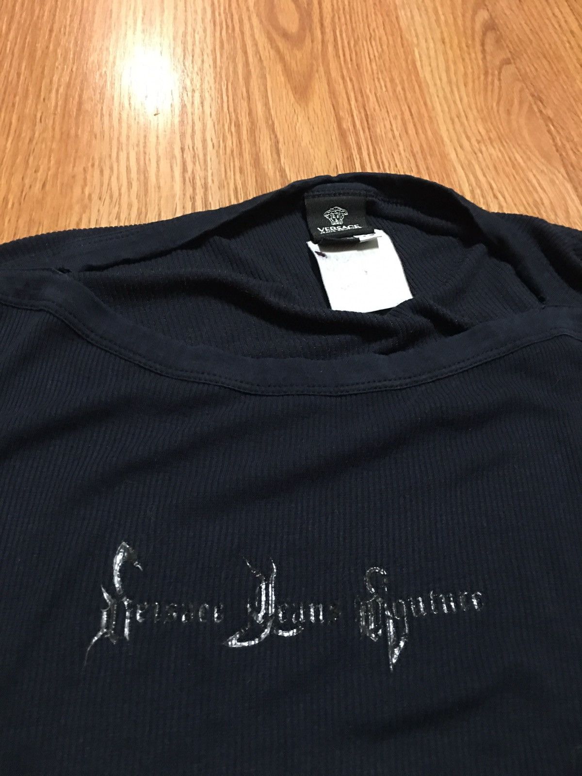 Versace × Versace Jeans Couture Versace Jeans Couture Navy Blue T-shirt Long Sleeve Size M Size M / US 6-8 / IT 42-44 - 7 Thumbnail