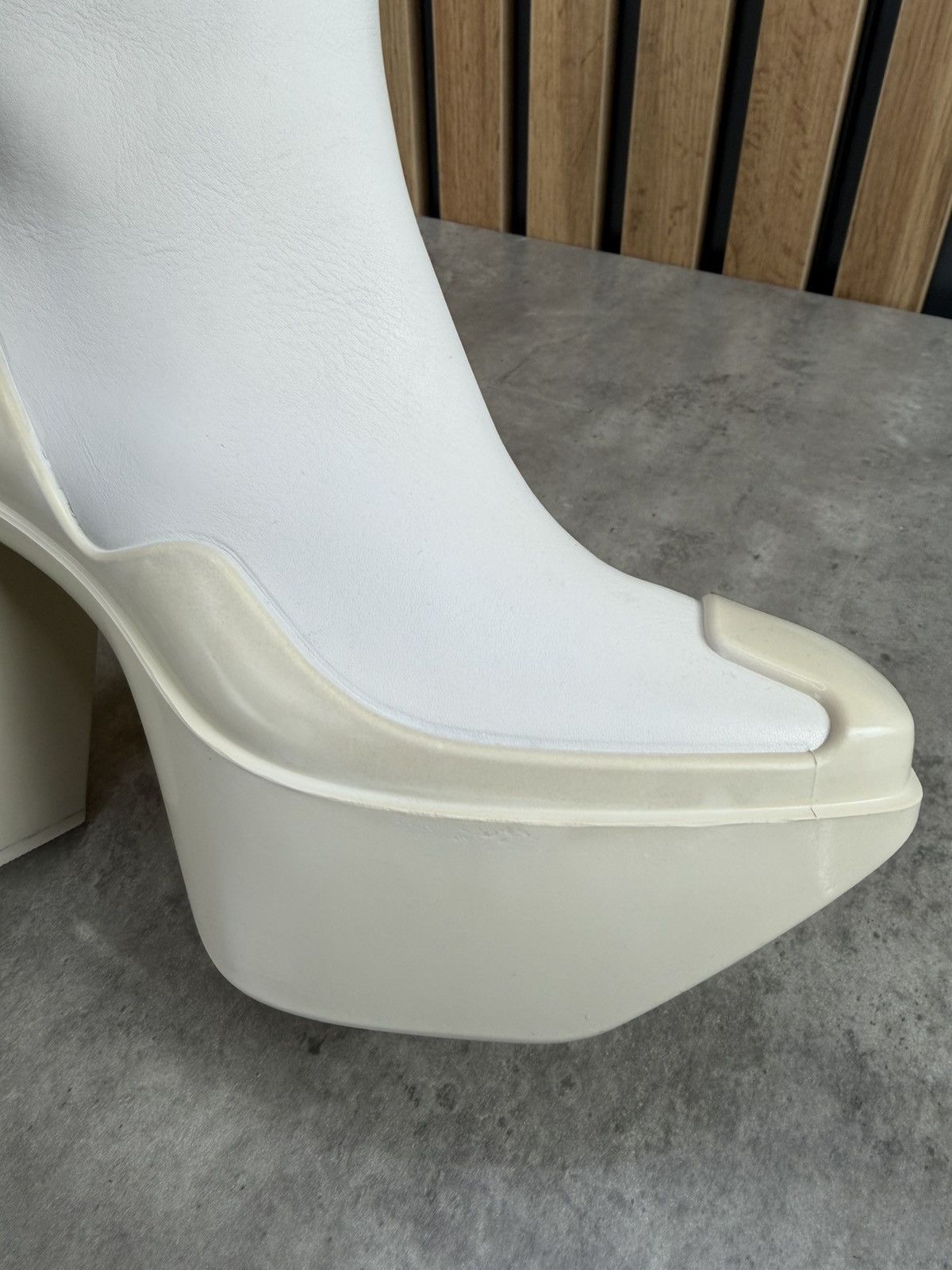 Peter Do at.kollektive x Peter Do Leather Platform Ankle Boots White Size US 10 / IT 40 - 10 Thumbnail