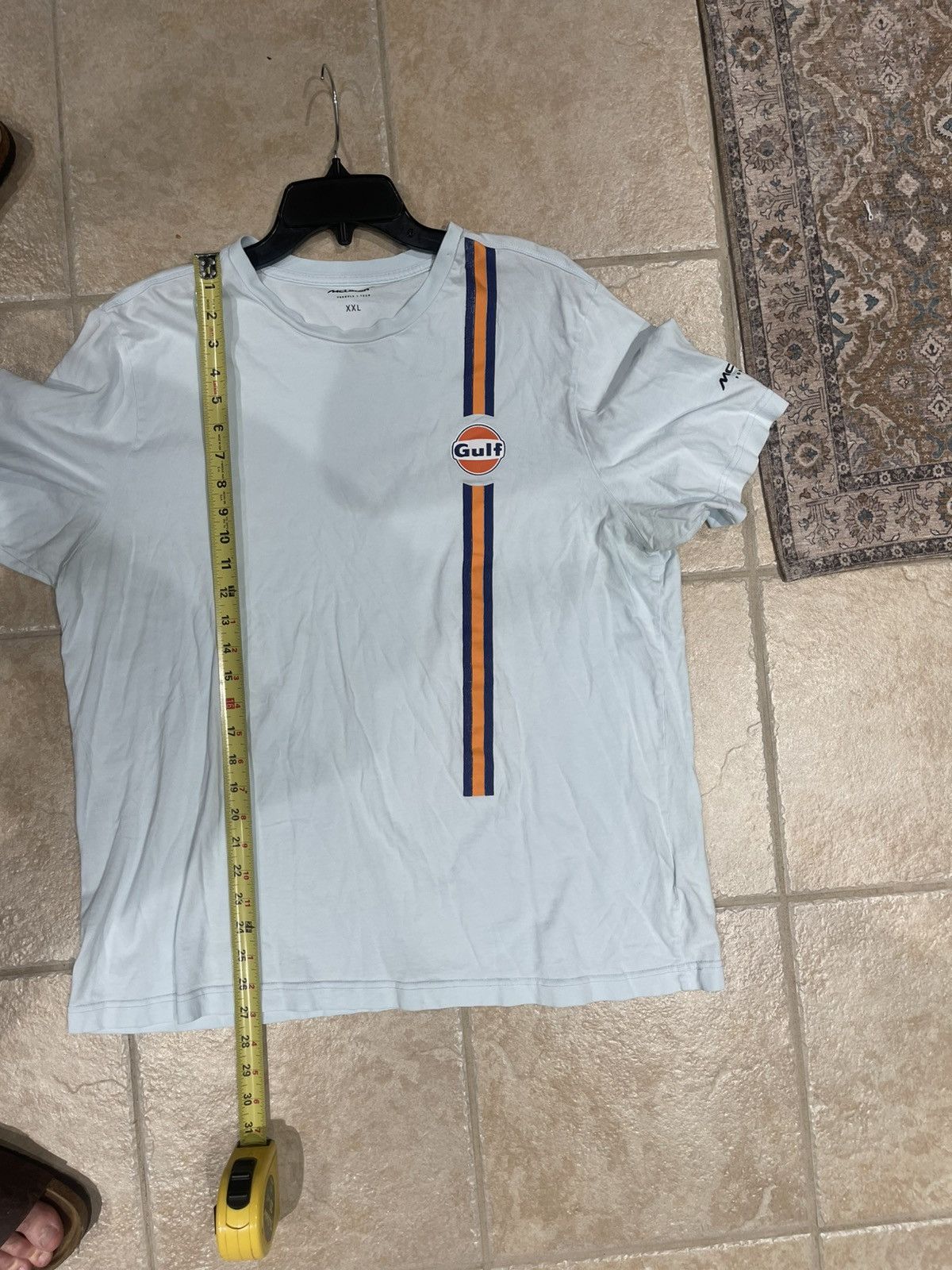 Other McLaren Racing F1 Gulf Mens Stripe Blue T-shirt Size US XXL / EU 58 / 5 - 6 Thumbnail