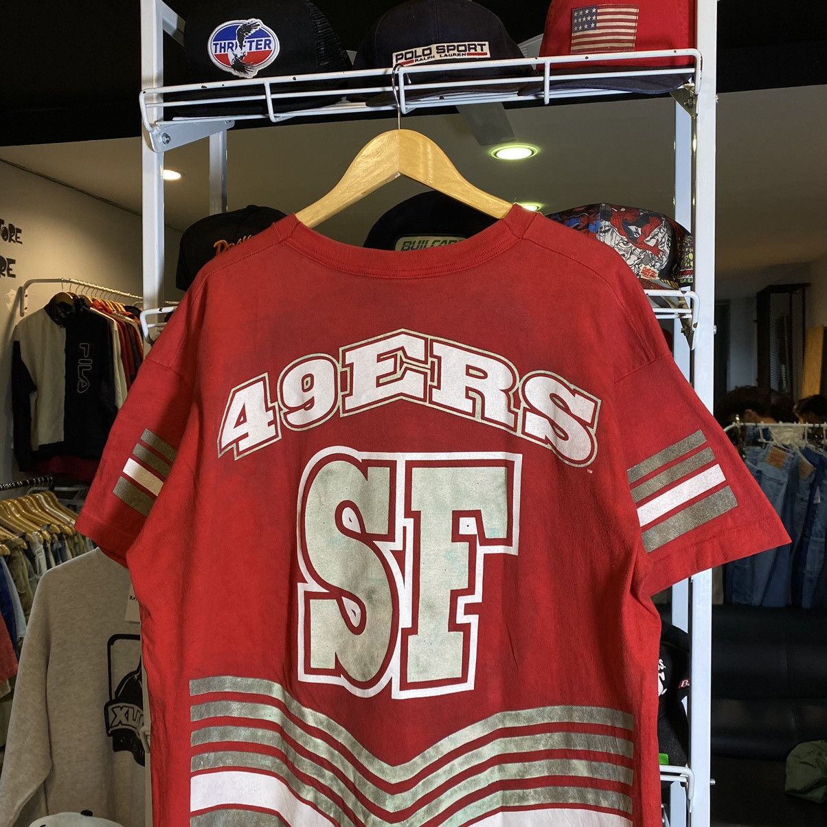 NFL Vintage 90s San Francisco 49ERS OVP NFL Tee Single Stitch Size US XL / EU 56 / 4 - 8 Thumbnail