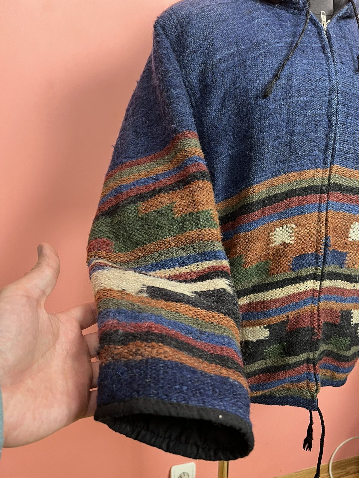 Vintage Avan garde vintage wool zip jacket hooded hype rare Size US M / EU 48-50 / 2 - 3 Thumbnail