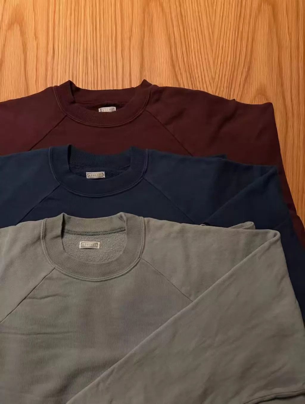 A.PRESSE APRESSE 26ss Vintage Crewneck Sweatshirt Burgundy 3 Size US L / EU 52-54 / 3 - 8 Thumbnail