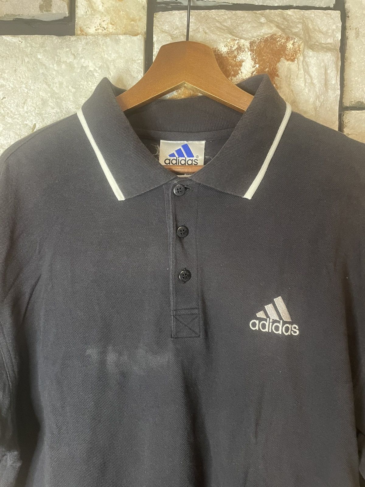 Vintage Vintage Y2K Adidas Polo Collar Tee Size US XL / EU 56 / 4 - 5 Thumbnail