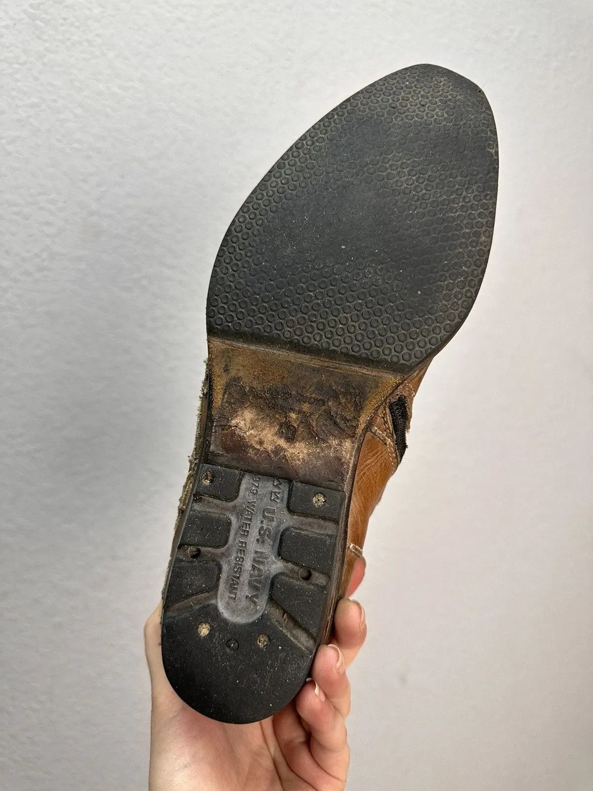 14th Addiction Western Archive Brown Leather Military Boots Vintage AS 98 Size US 7 / EU 40 - 13 Thumbnail
