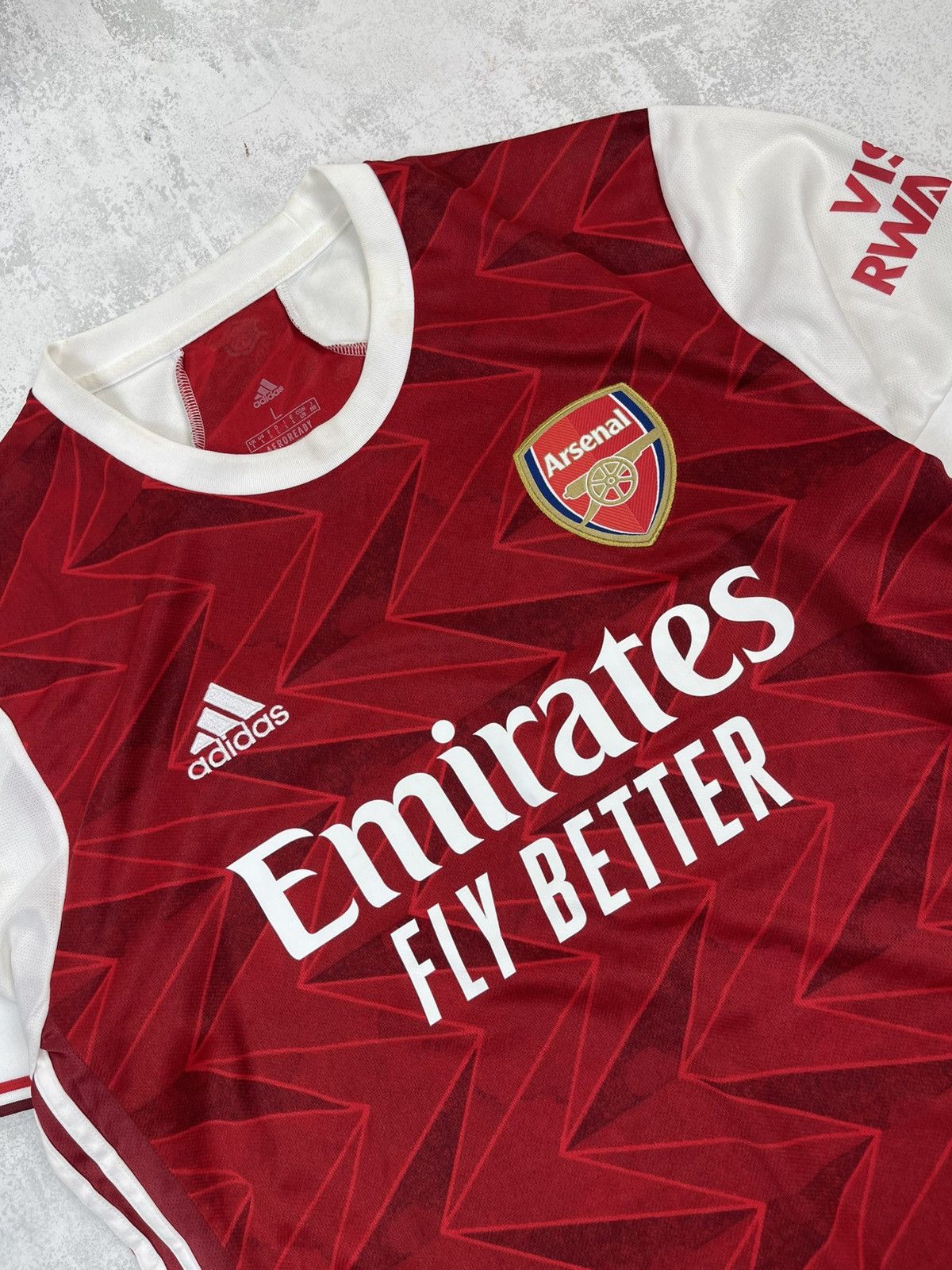 Adidas Arsenal 20/21 Home Jersey Art Deco Pattern AEROREADY Tech Size US L / EU 52-54 / 3 - 2 Thumbnail