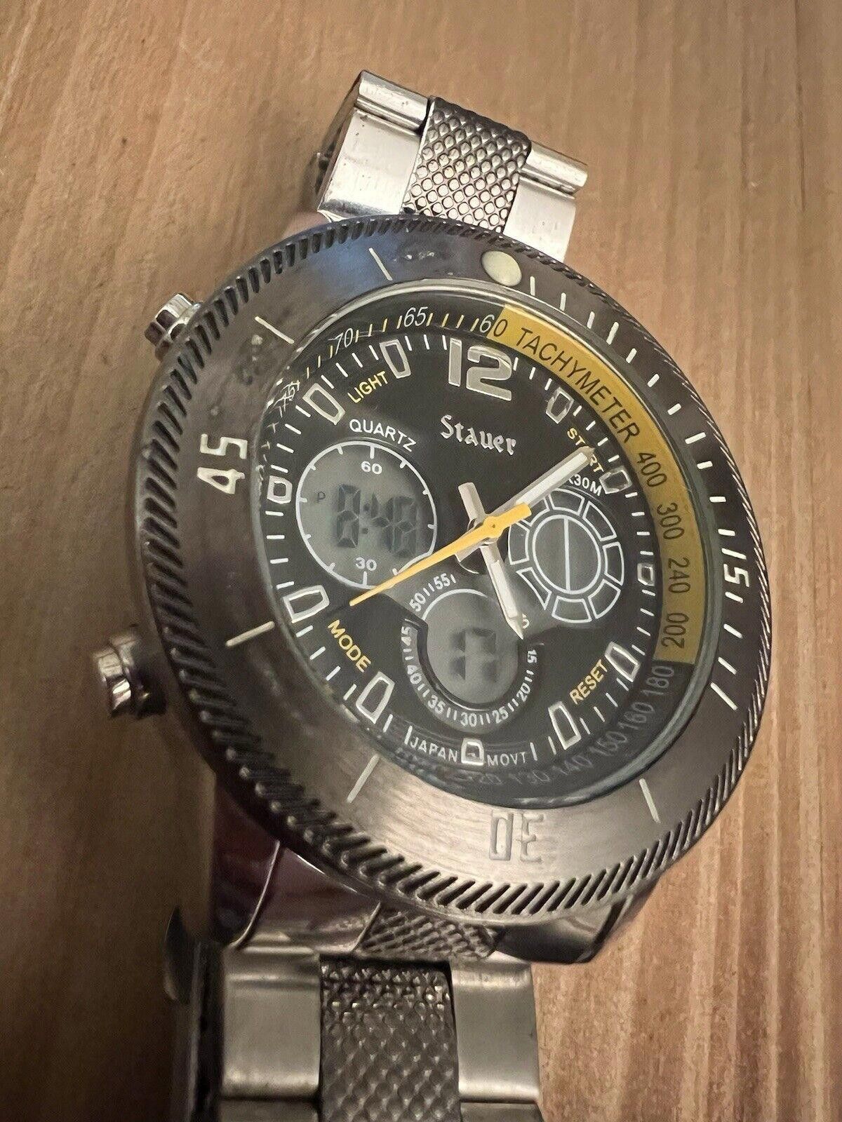 Designer Stauer Tachymeter New Battery Size ONE SIZE - 3 Thumbnail