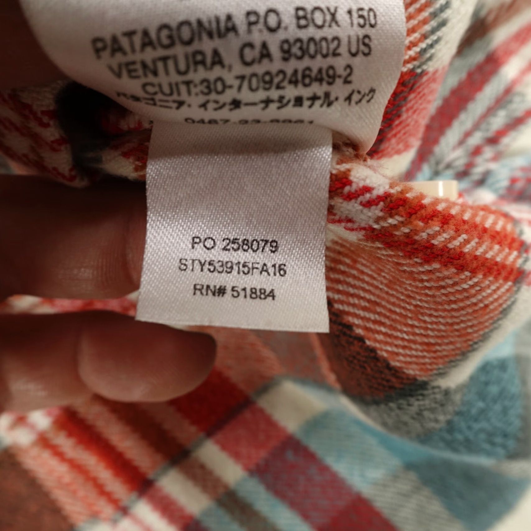 Patagonia Patagonia Shirt Women 10 Red Blue Plaid Long Sleeved Fjord Flannel Button Up Top Size L / US 10 / IT 46 - 6 Thumbnail