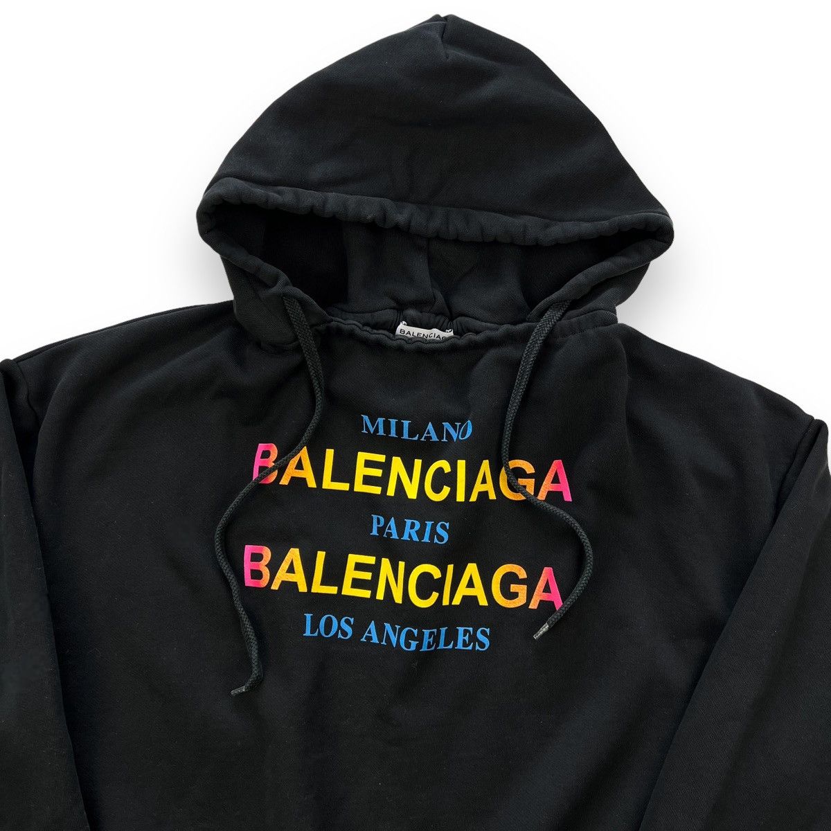 image of Balenciaga City Logo Gradiation Women’S Hoodie in Black, Women's (Size XS)