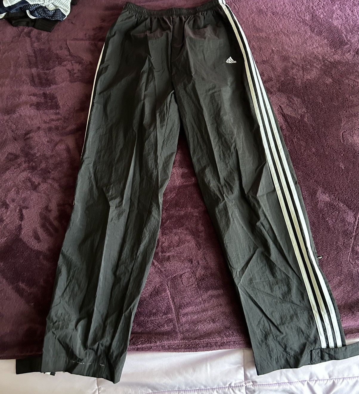 Adidas Vintage Y2K 2000 Adidas Nylon Track Pants Sz L Size US 34 / EU 50 - 1 Thumbnail
