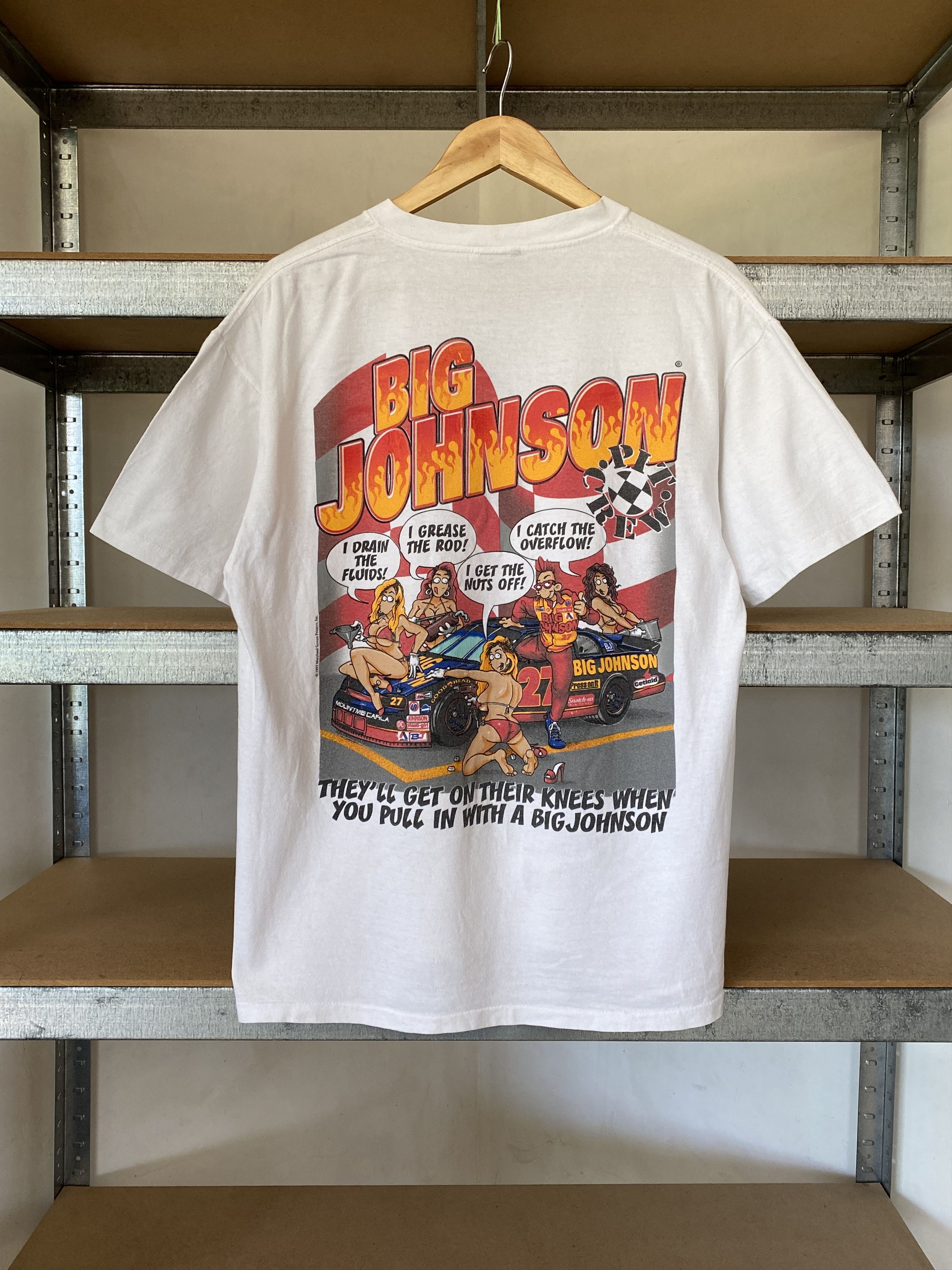 Vintage Big Johnson Vintage 1997 Racing Pit Stop Naughty Tee Size US L / EU 52-54 / 3 - 1 Thumbnail