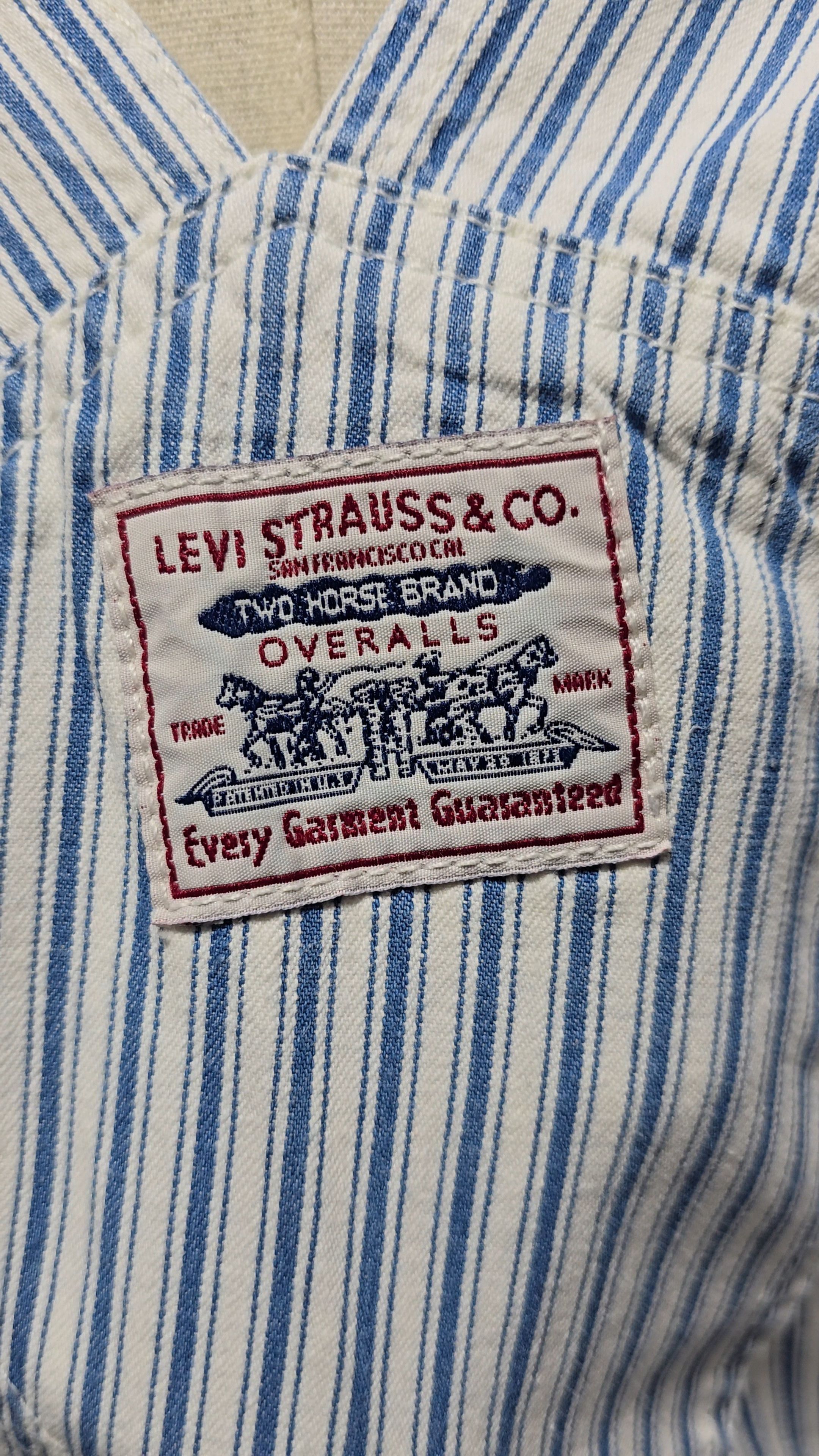 Levi's Levis VINTAGE RARE stripe DUNGAREES size Large Size US 34 / EU 50 - 12 Thumbnail
