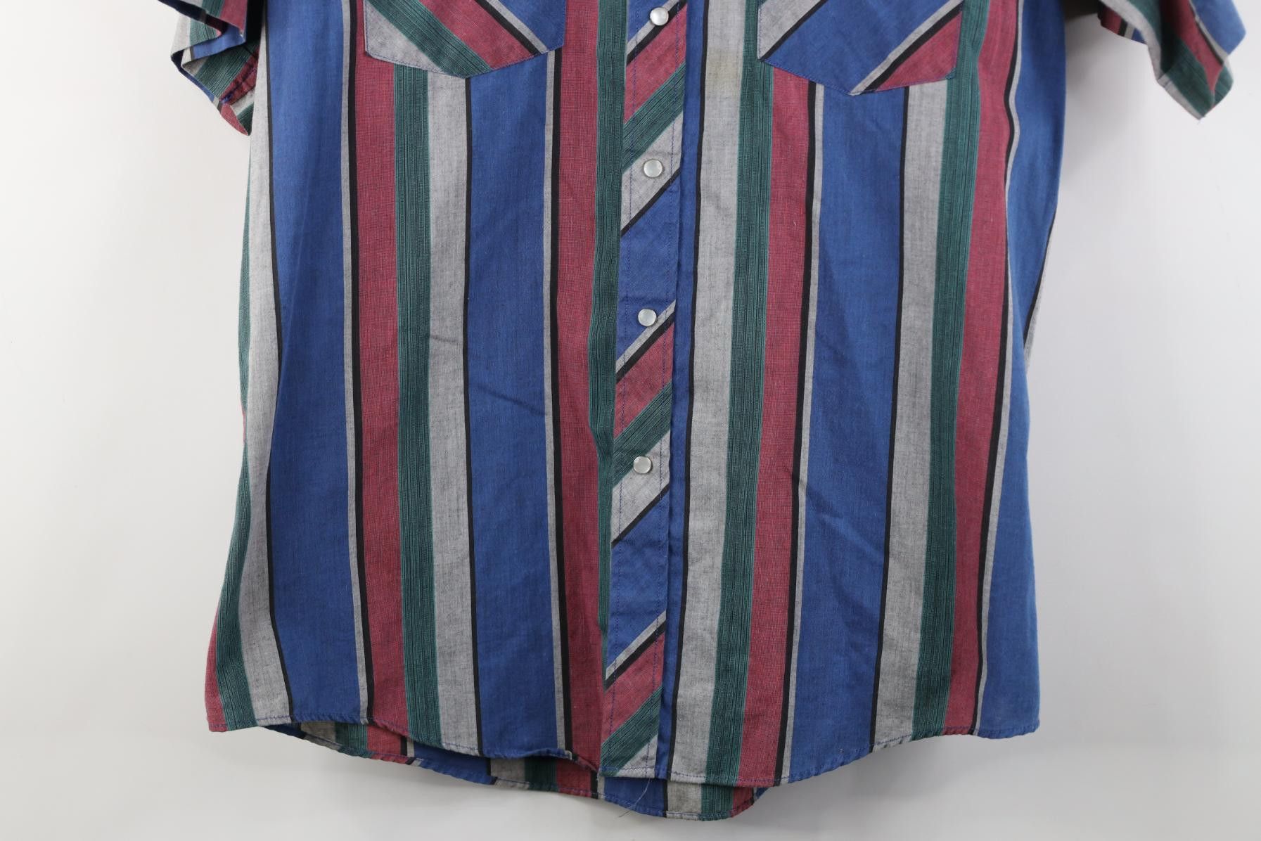 Vintage Vintage 90s Streetwear Striped Western Cowboy Button Shirt Size US L / EU 52-54 / 3 - 3 Thumbnail