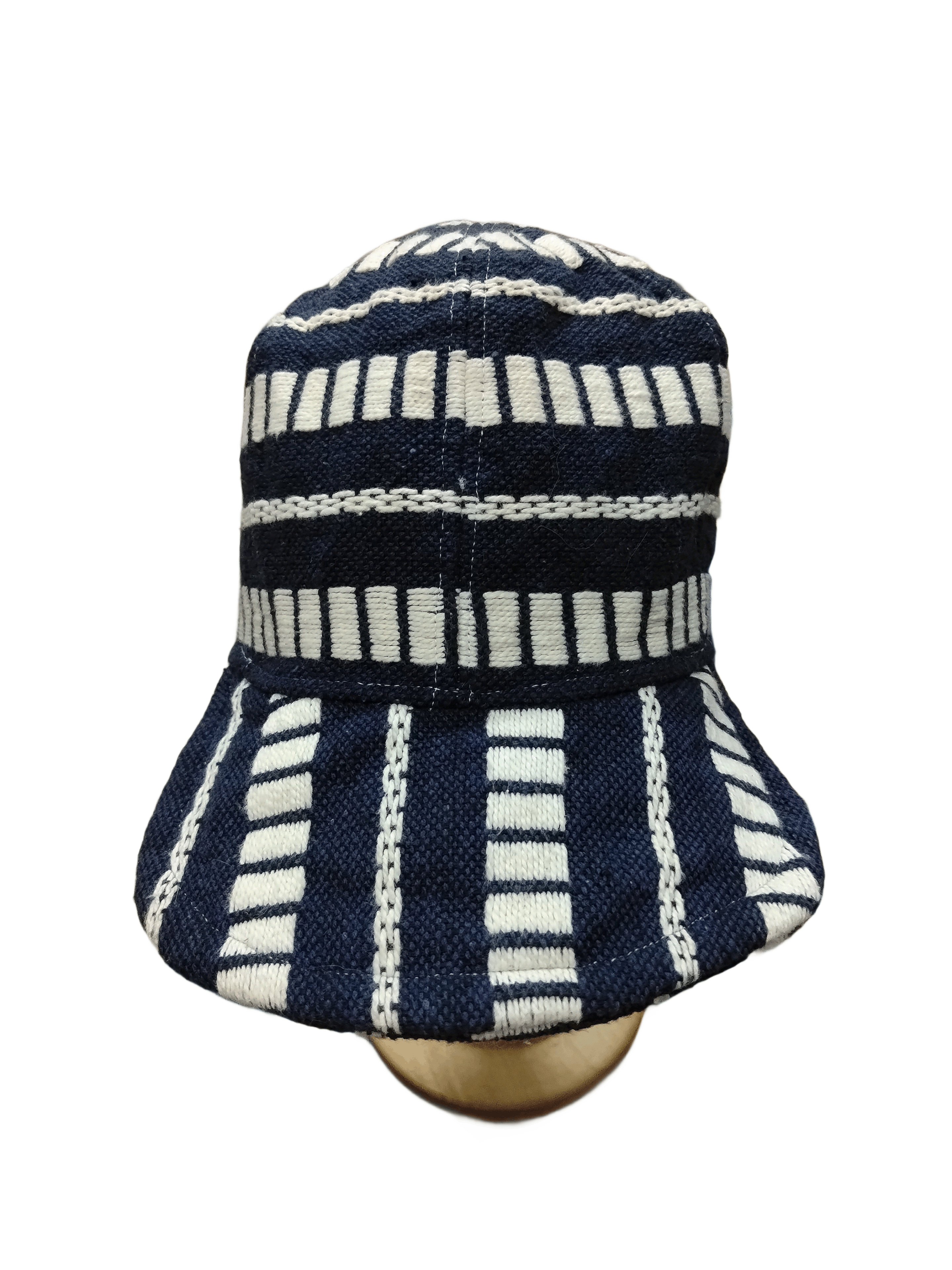 Other Blue and white Cap featuring a unique woven stripe design Size ONE SIZE - 5 Thumbnail