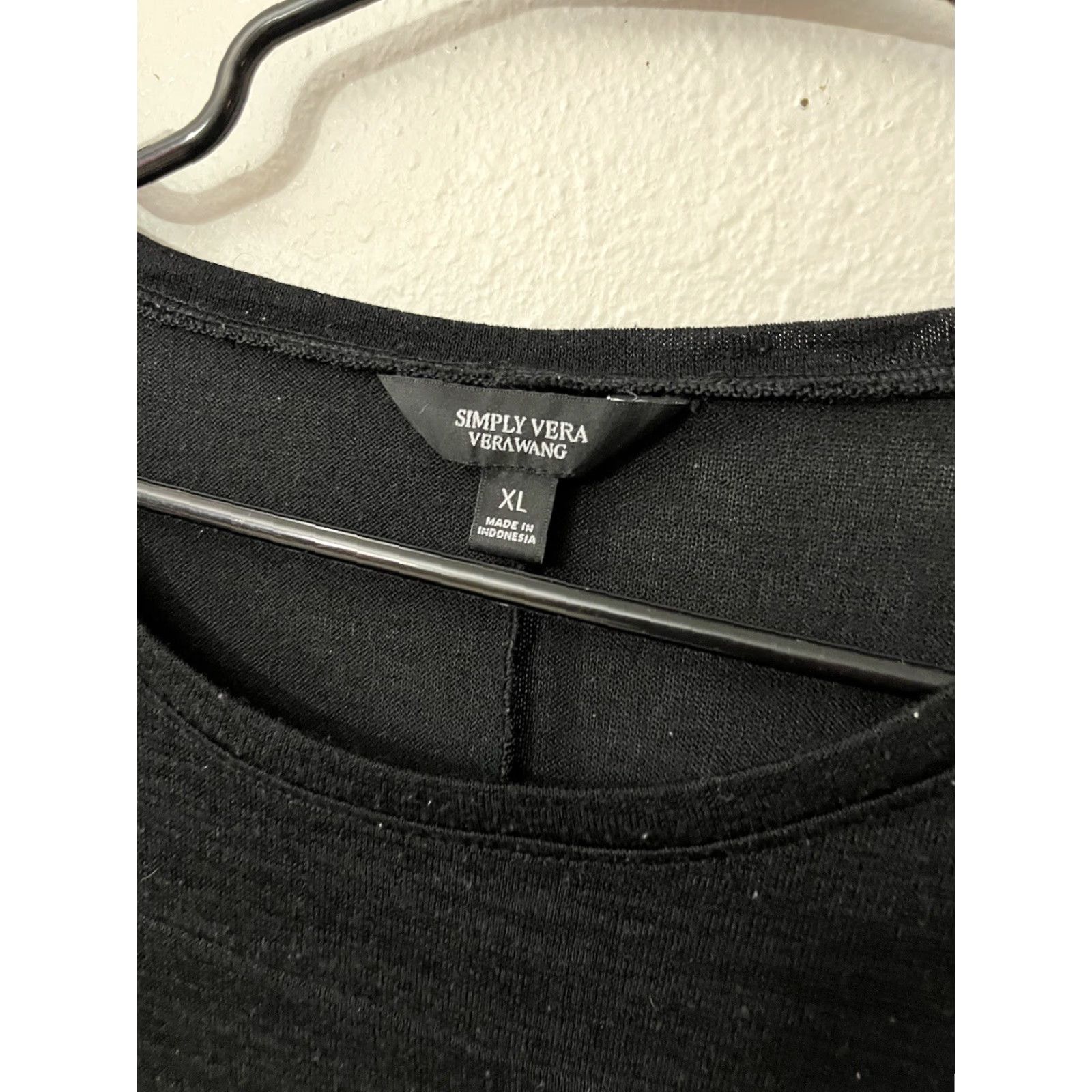 Vintage Simply Vera Wang Top Women XL Black Long Sleeve Lightweight Size XL / US 12-14 / IT 48-50 - 3 Thumbnail