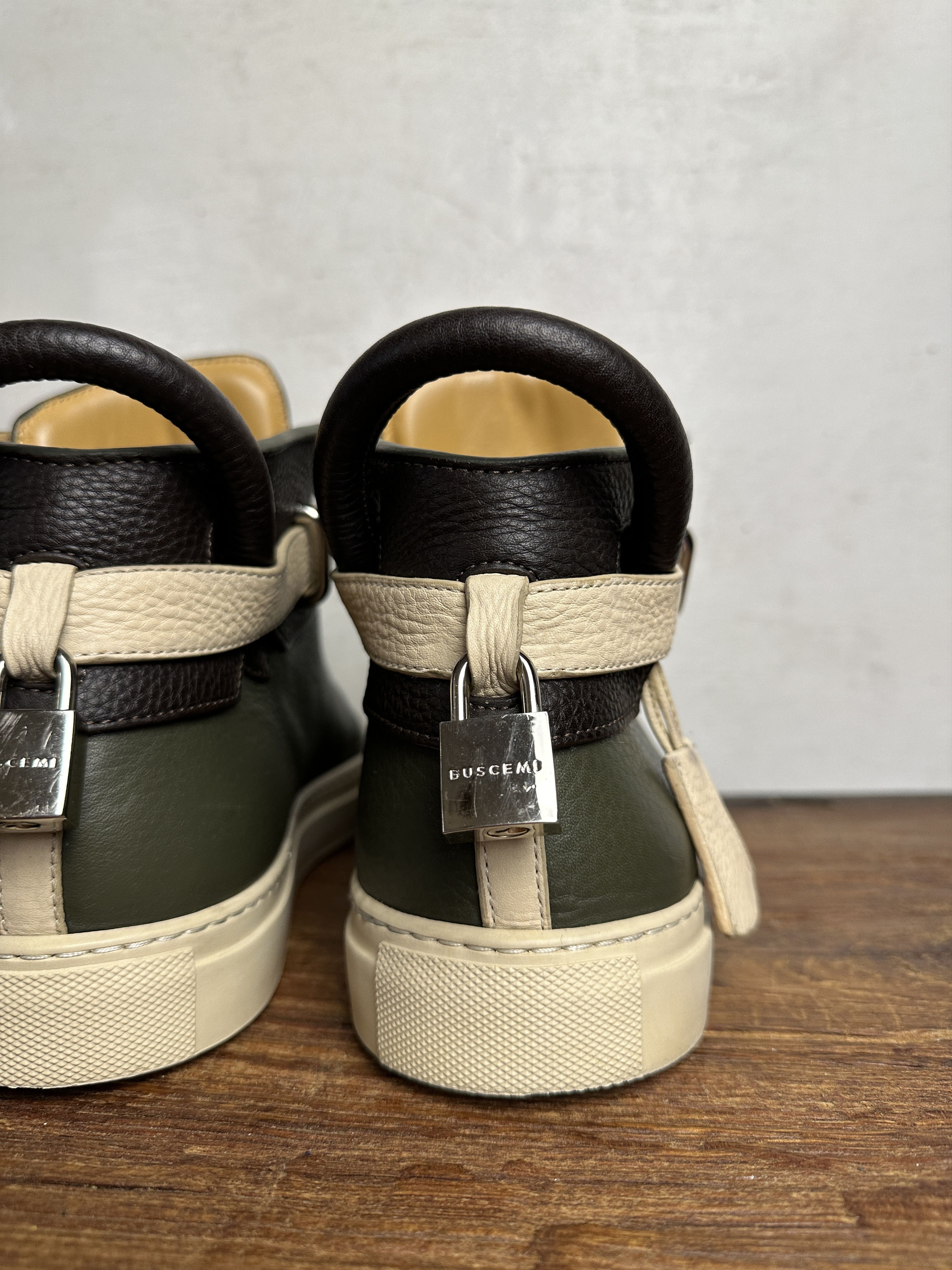 Buscemi BUSCEMI 100MM Alce High Top Sneakers Trio Leather Size US 12 / EU 45 - 9 Thumbnail