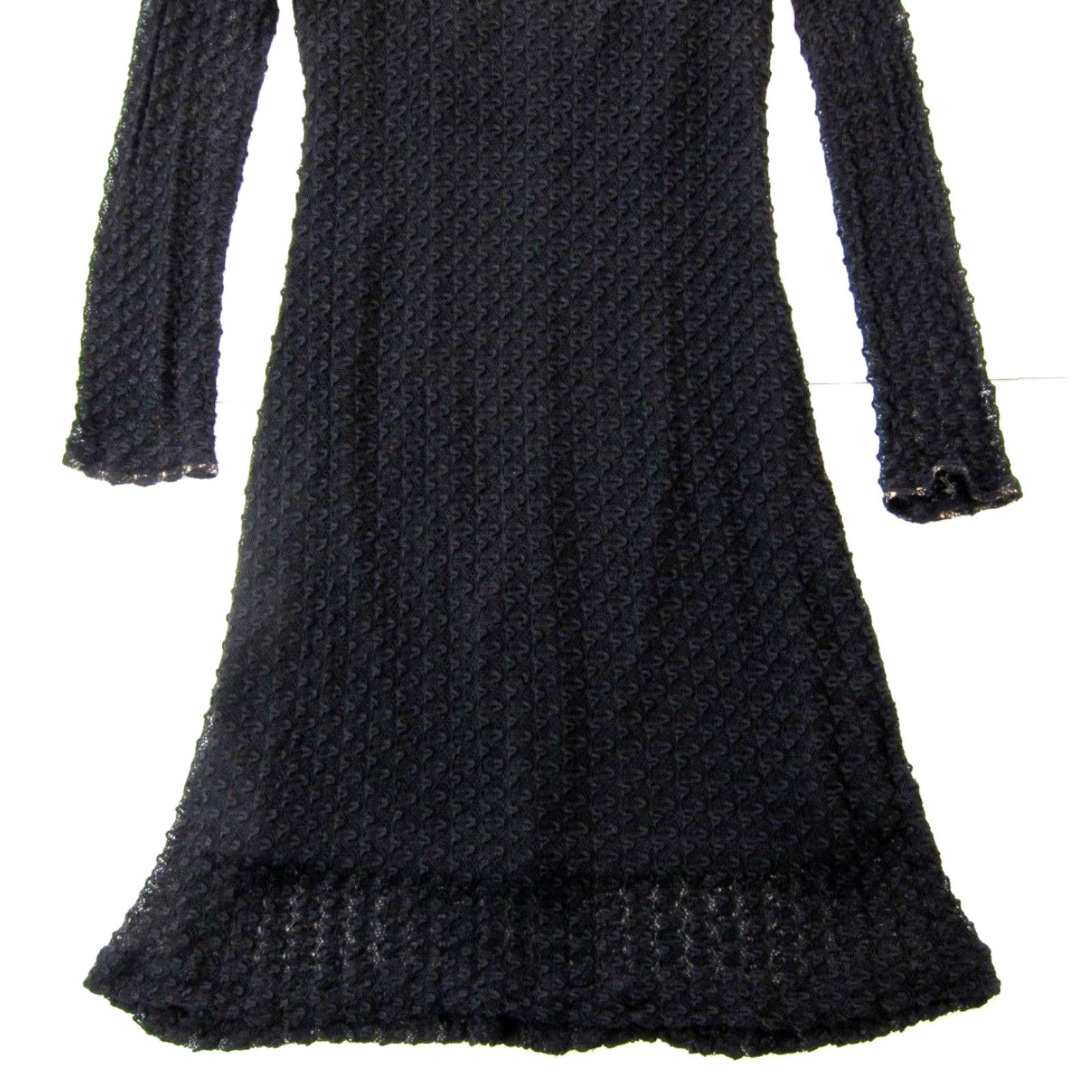 Vintage VINTAGE Hampton Nites Black Stretch Long Sleeve Lined Tunic Dress 8-10 Dress Kn 32" bust 30" waist 36" hip Womens Size L / US 10 / IT 46 - 8 Thumbnail