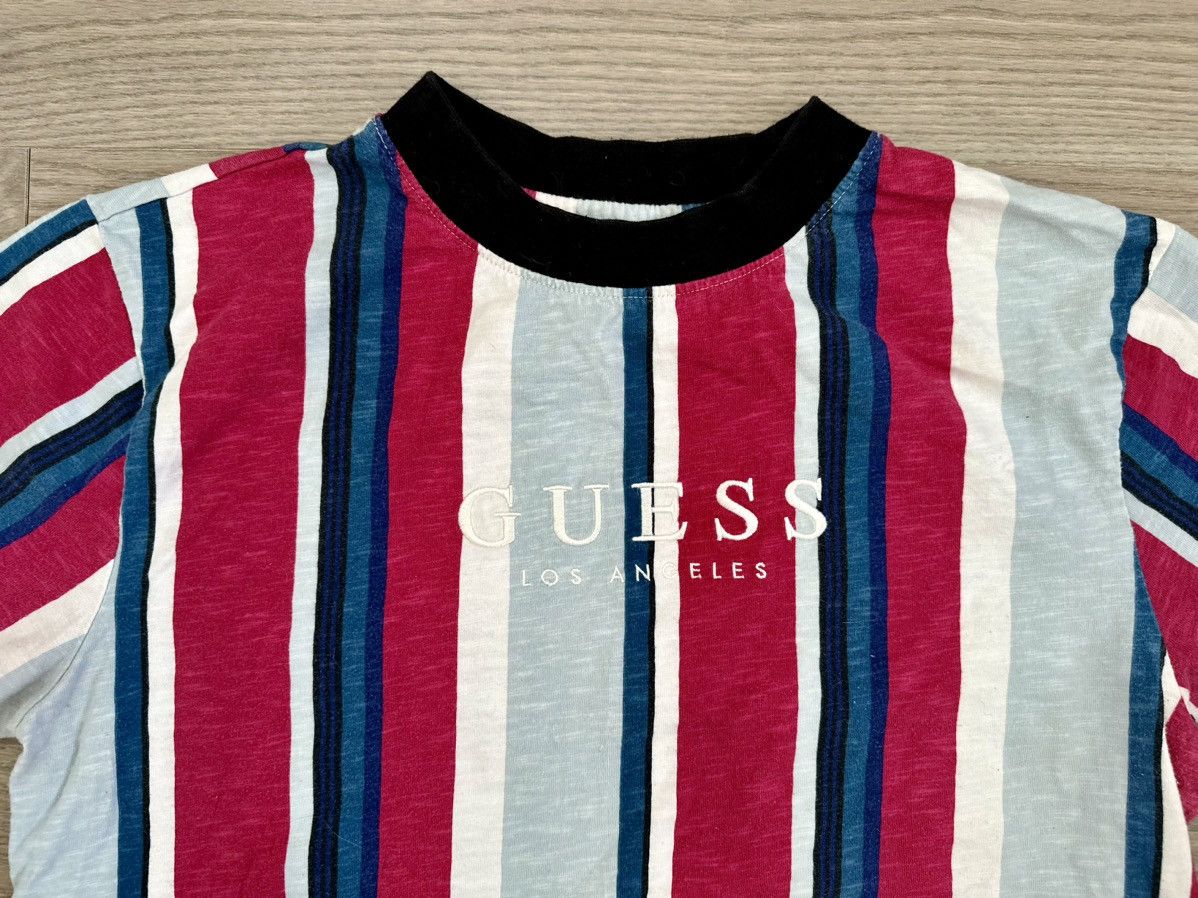 Guess × Vintage GUESS Los Angeles Vintage Striped T-Shirt Size US S / EU 44-46 / 1 - 2 Thumbnail