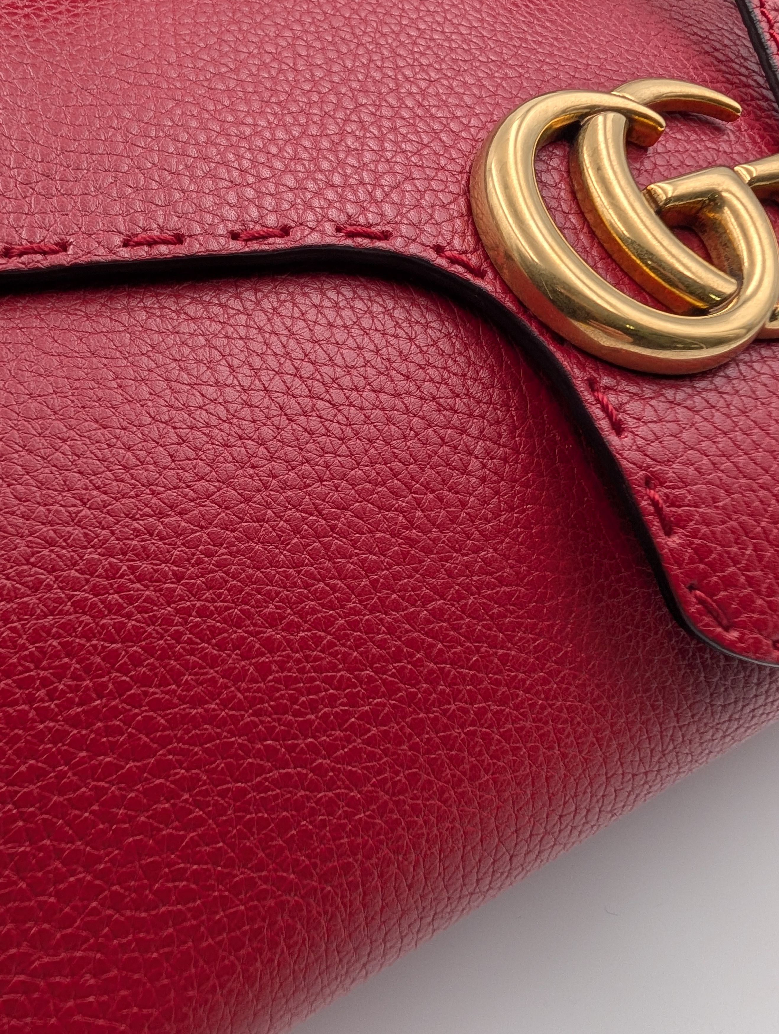 Gucci Red GG Marmont Top Handle Bag Size ONE SIZE - 8 Thumbnail