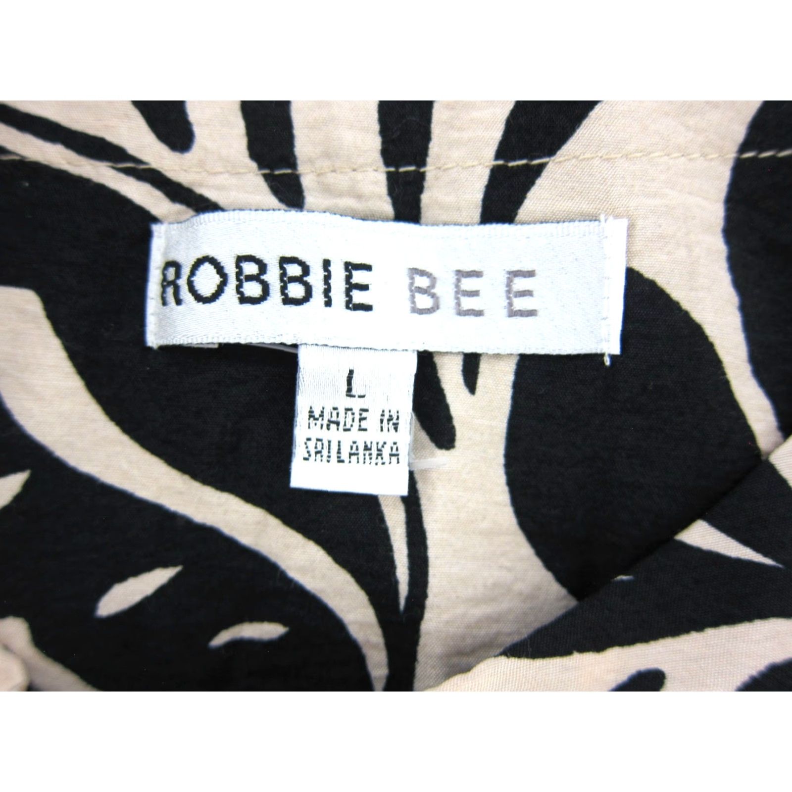 Vintage Robbie Bee Floral Off Shoulder Cap Sleeve Midi Sun Dress L Black Ivory Rayon Nylon Maxi Sundress Womens Size L / US 10 / IT 46 - 3 Thumbnail
