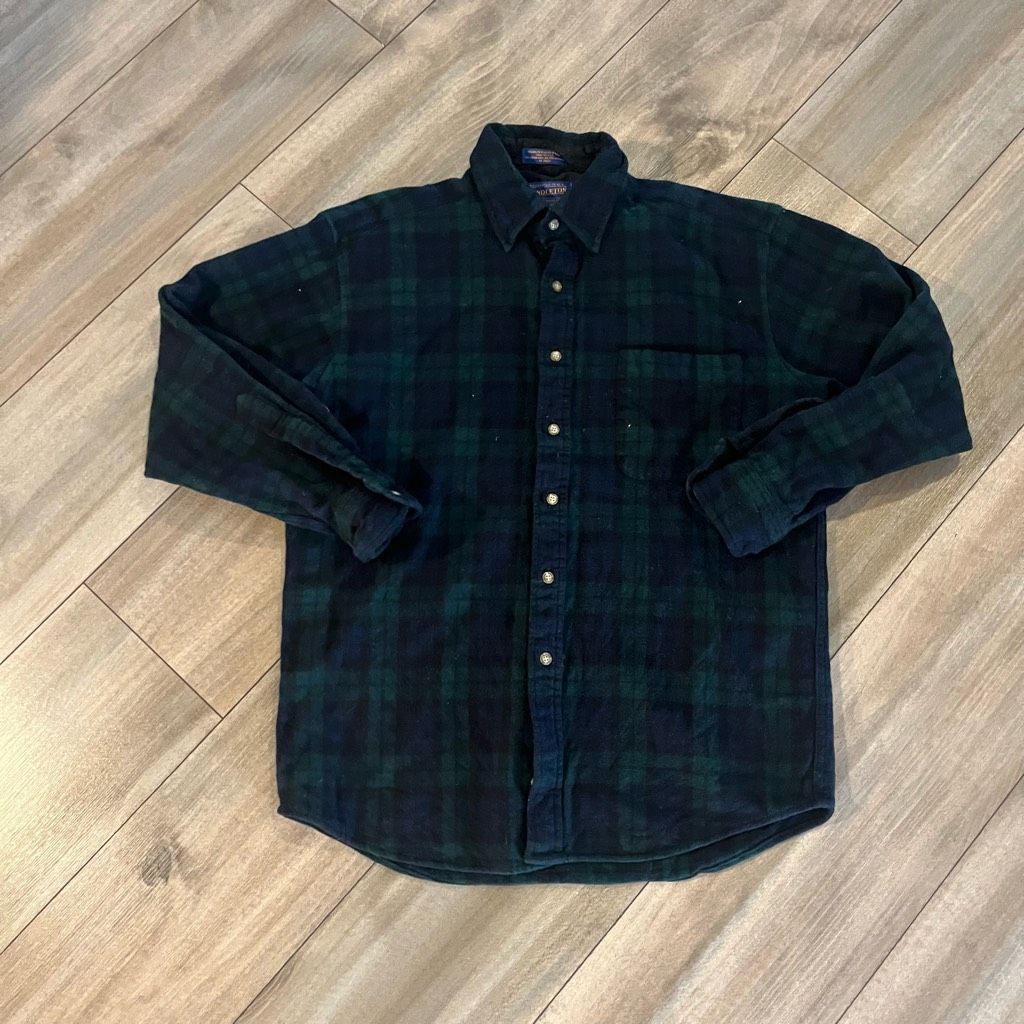 Pendleton Pendleton Blue Plaid Buttonup 100% Virgin Wool Men Medium B Size US M / EU 48-50 / 2 - 1 Thumbnail