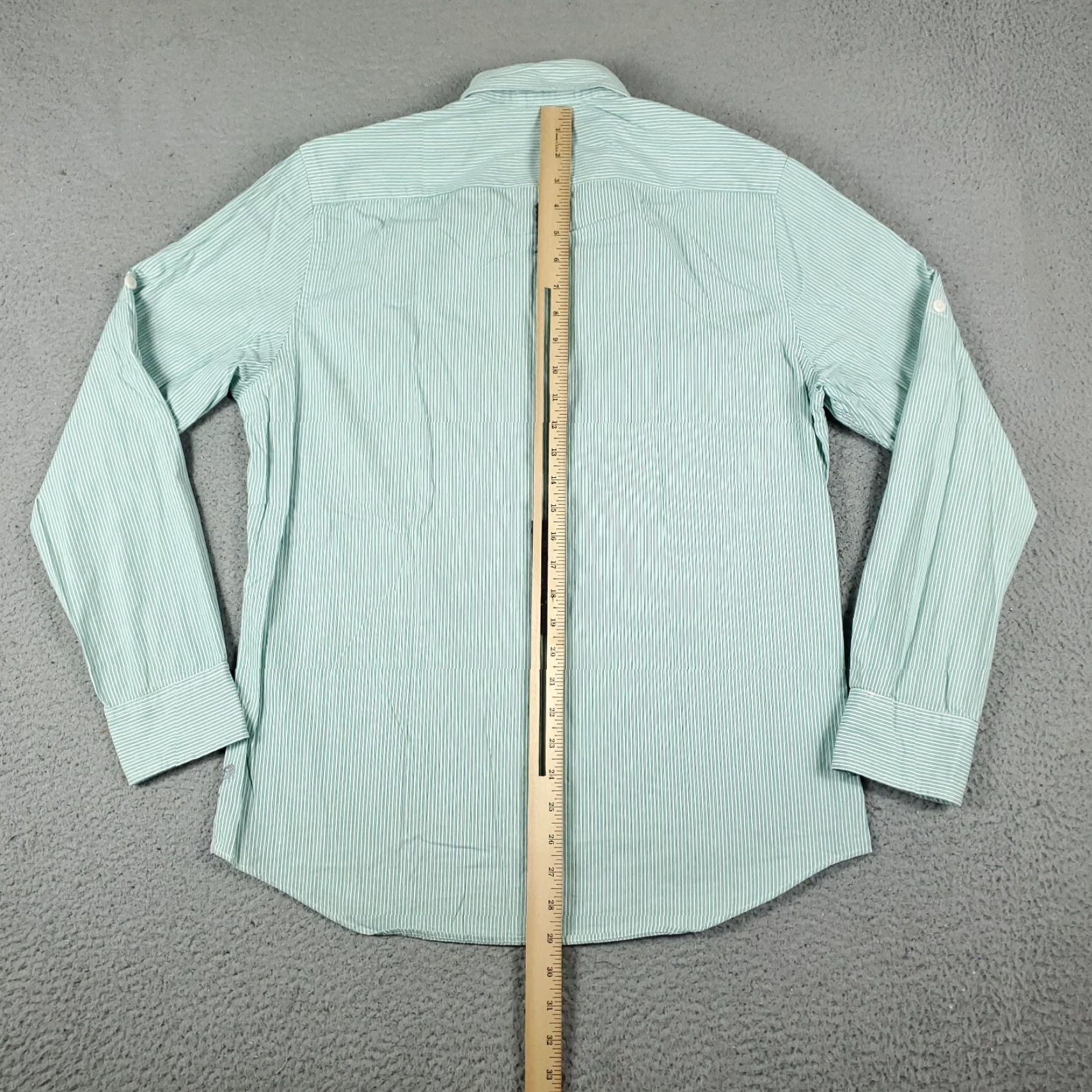 American Eagle Outfitters American Eagle Outfitters Shirt Men Medium Green Striped Button-Up Long Sleeve Collared Cotton Mens Size US M / EU 48-50 / 2 - 5 Thumbnail