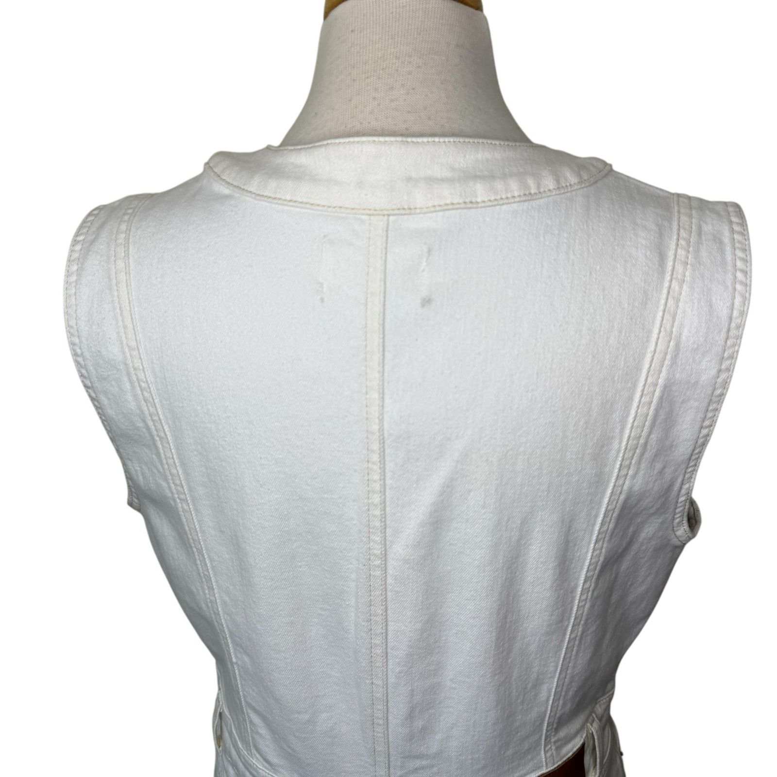 Rails RAILS Westwood Sleeveless Denim Dress Ecru Large NWT Size L / US 10 / IT 46 - 8 Thumbnail