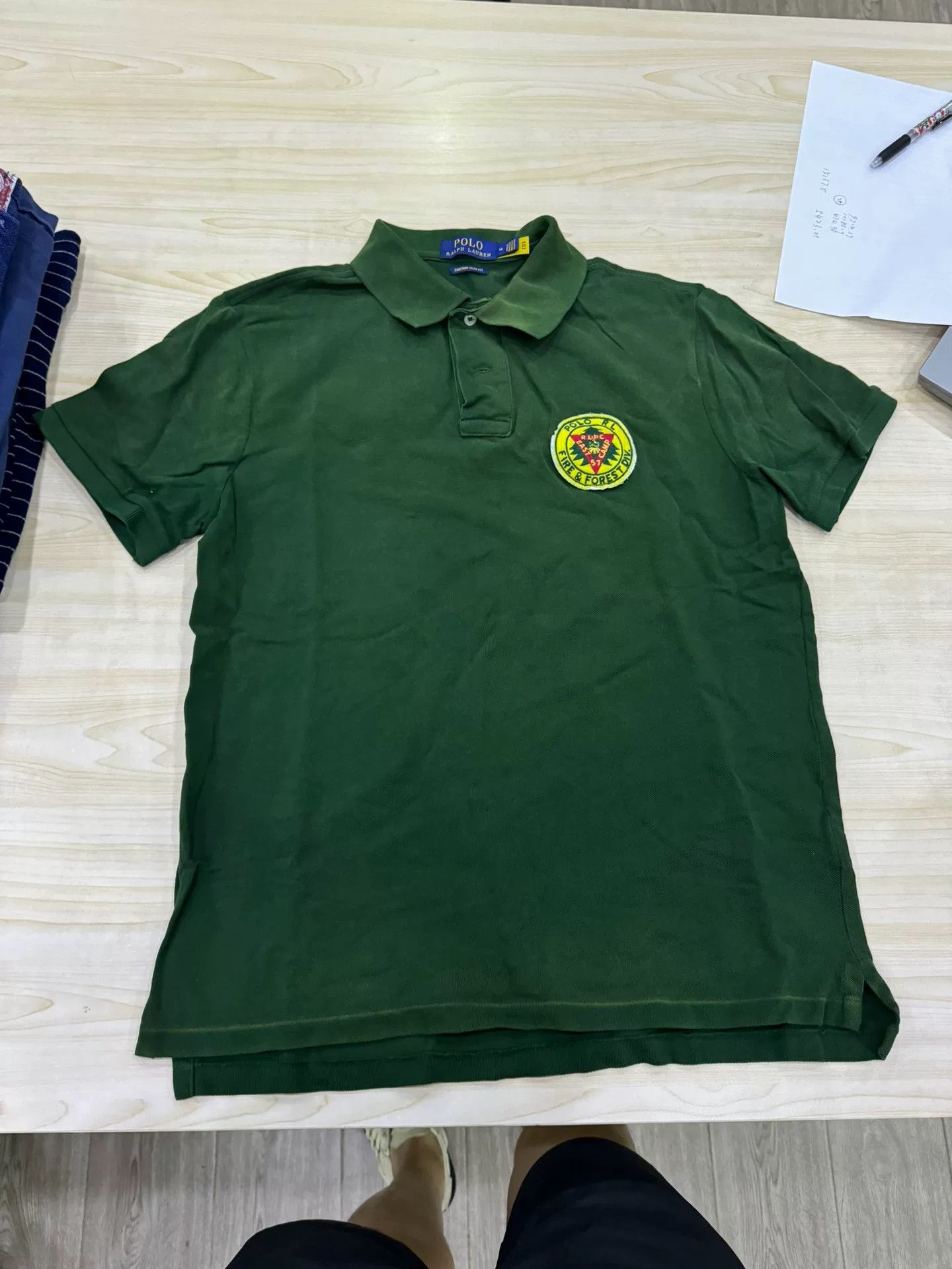 RRL Ralph Lauren RRL Short Sleeve Polo Shirt in Green Size US M / EU 48-50 / 2 - 1 Thumbnail