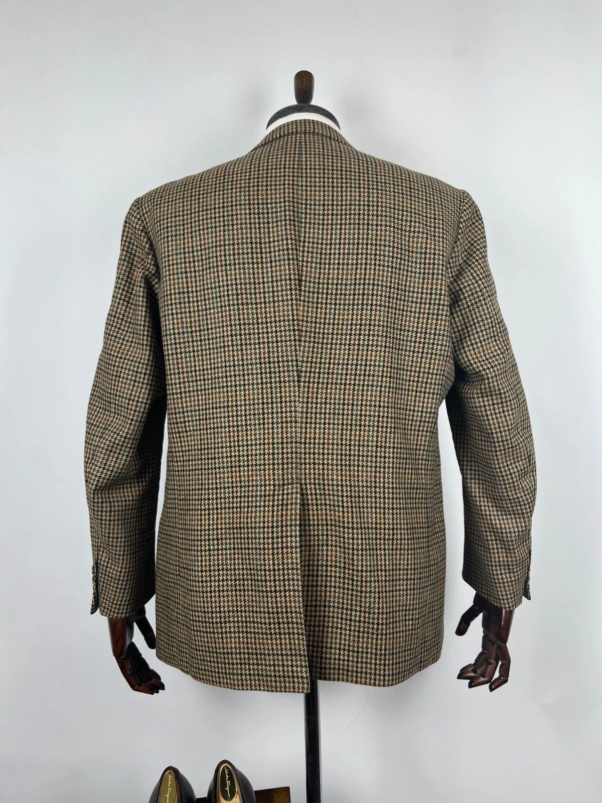 Burberry Burberrys Multicolor Houndstooth Wool Cashmere Blazer Jacket Size 46R - 7 Thumbnail