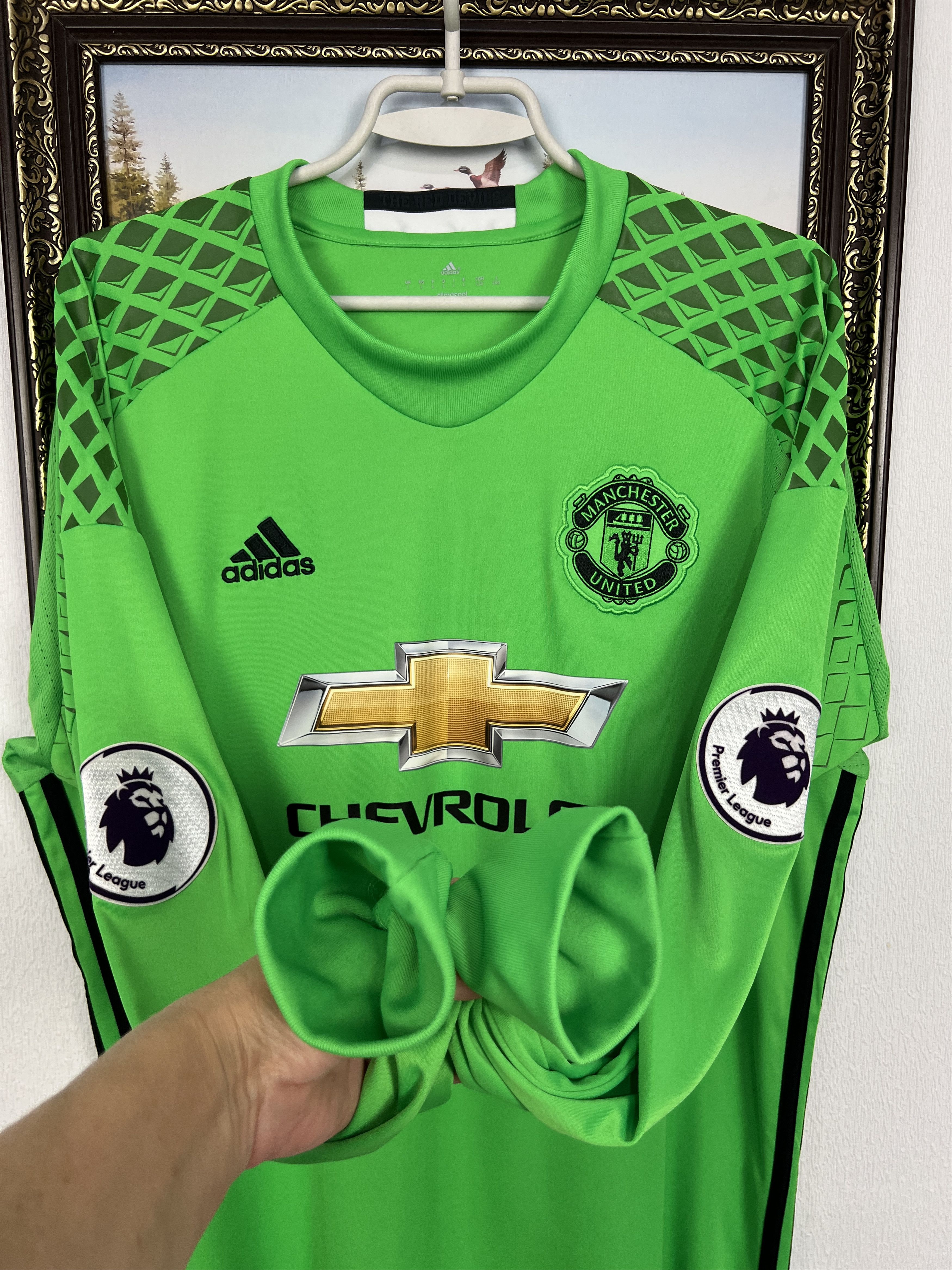 Adidas Manchester United Goalkeeper football De Gea Shirt Tee Size US L / EU 52-54 / 3 - 11 Thumbnail