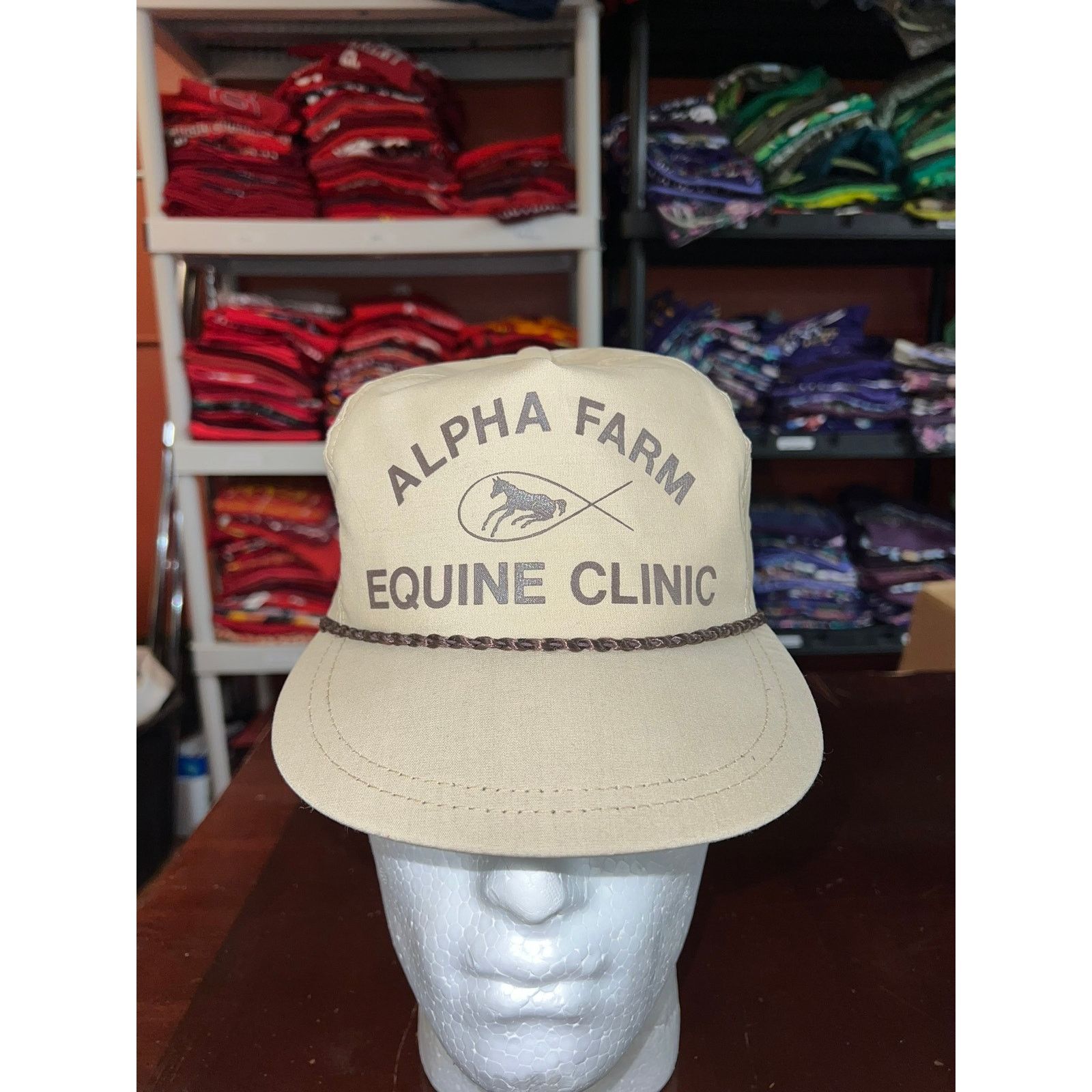 Vintage Vintage Horse Hat Alpha Rarm Equine Clinic Roper Cap VTG Size ONE SIZE - 1 Thumbnail