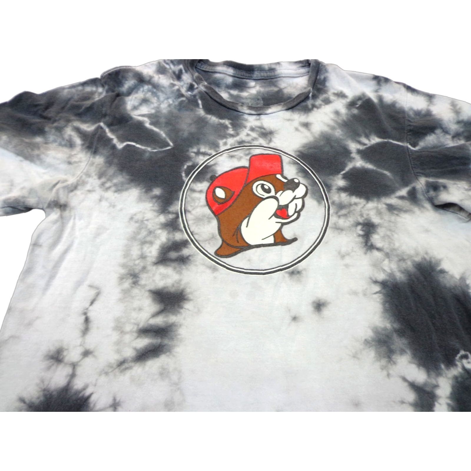 Vintage Buc-ee's T-Shirt Short Sleeve XL Black Cotton Men "Just Here for the Snacks" Tie Dye Size US XL / EU 56 / 4 - 1 Thumbnail