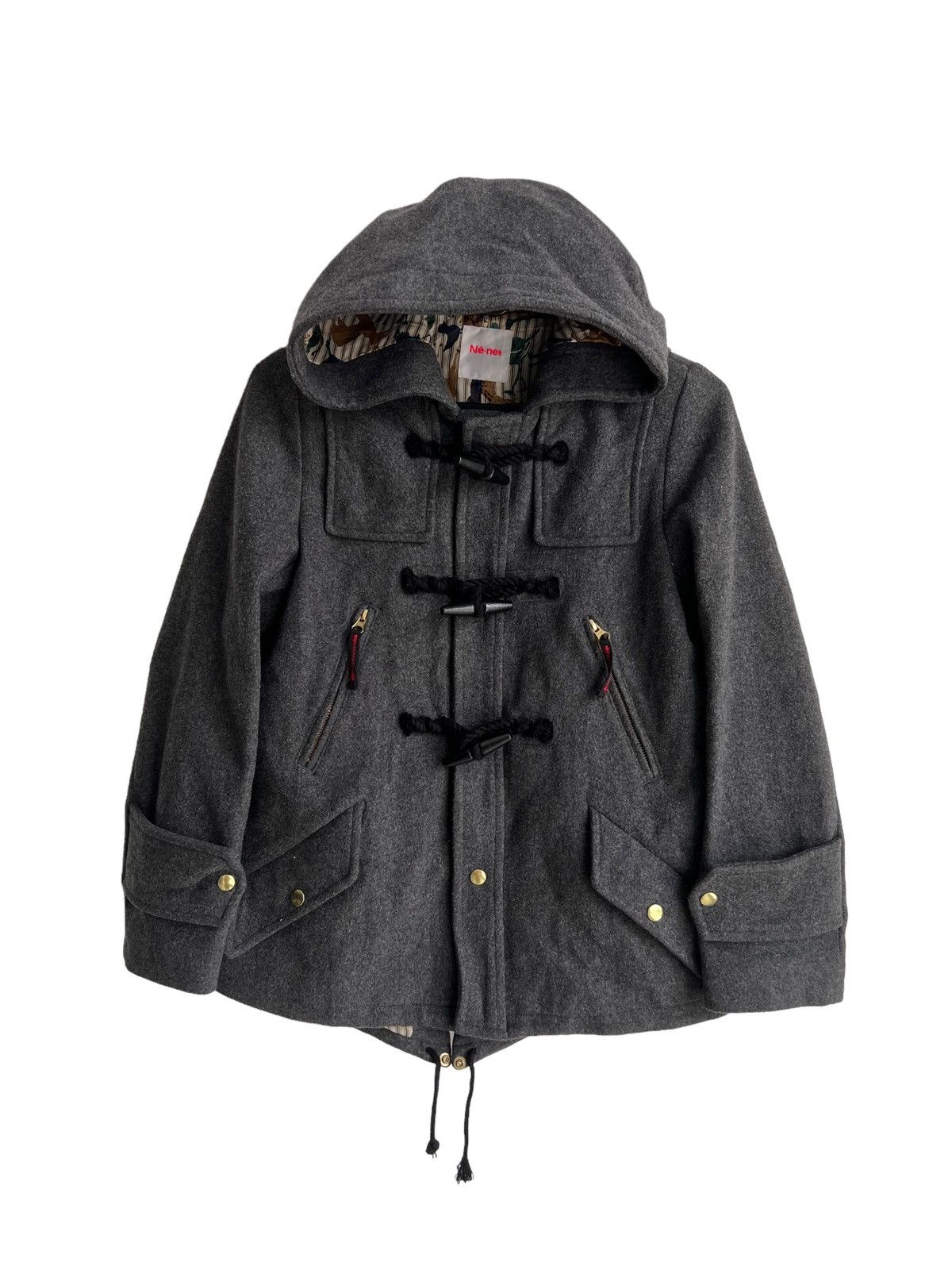 Final Home OG Ne-Net 🇯🇵 Cats Animal Print Wool Blend Duffle Coat Size US S / EU 44-46 / 1 - 3 Thumbnail