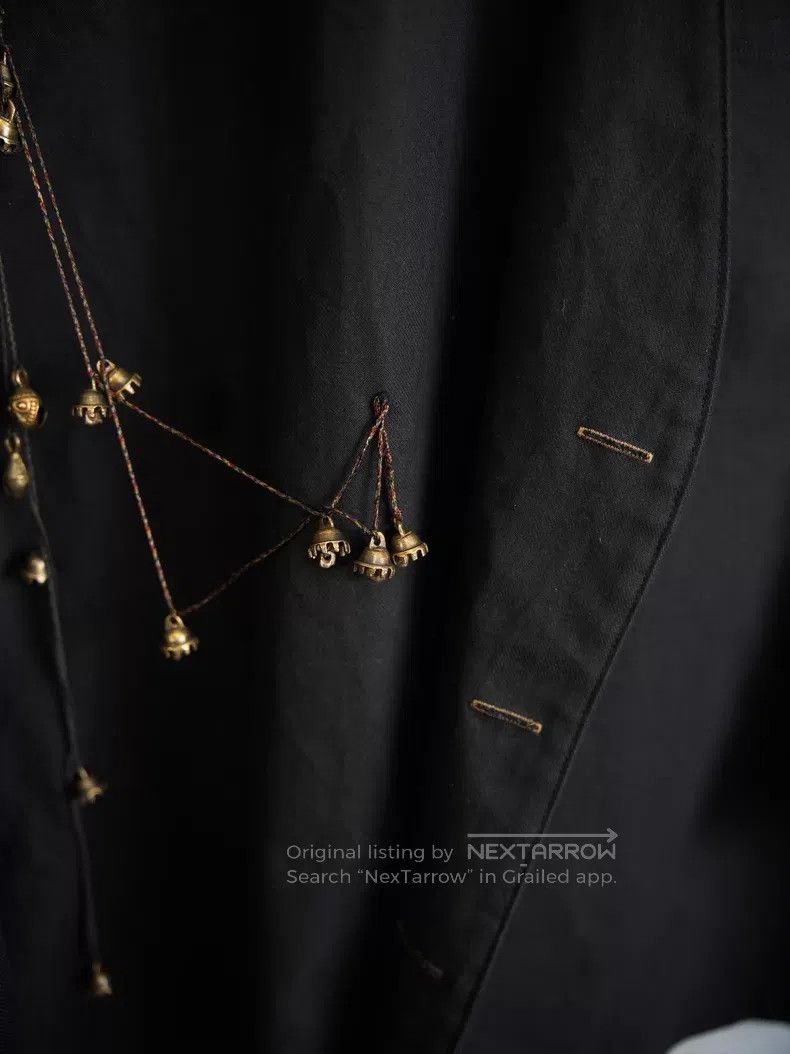 Yohji Yamamoto Yohji Yamamoto 17SS bell detail jacket with decorative met Size US L / EU 52-54 / 3 - 4 Thumbnail