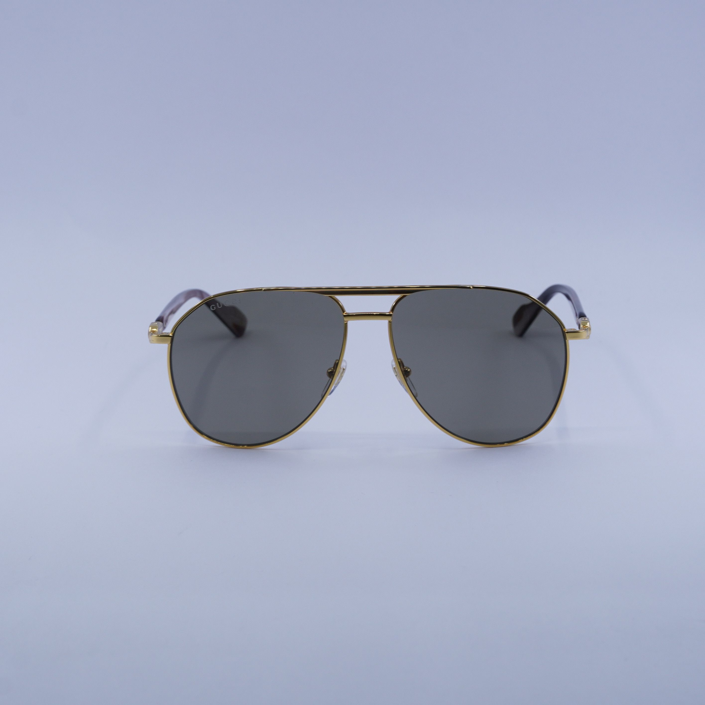 Gucci Gucci GG1220S 002 Sunglasses Gold Aviator Frame, Brown Lense Size ONE SIZE - 4 Thumbnail
