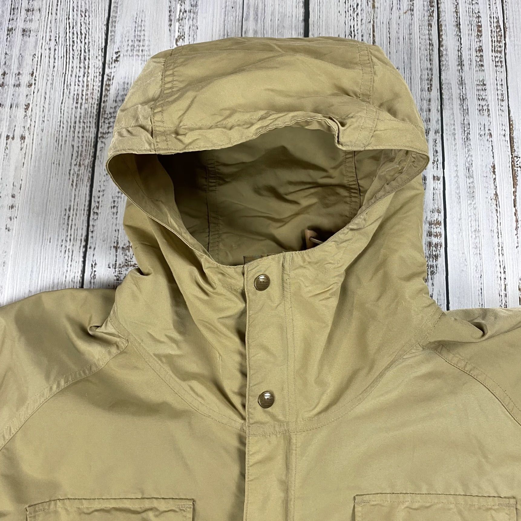 Vintage VINTAGE L.L. BEAN MEN'S HOODED BAXTER STATE PARKA JACKET XL BEIGE NYLON 80s Size US XL / EU 56 / 4 - 2 Thumbnail
