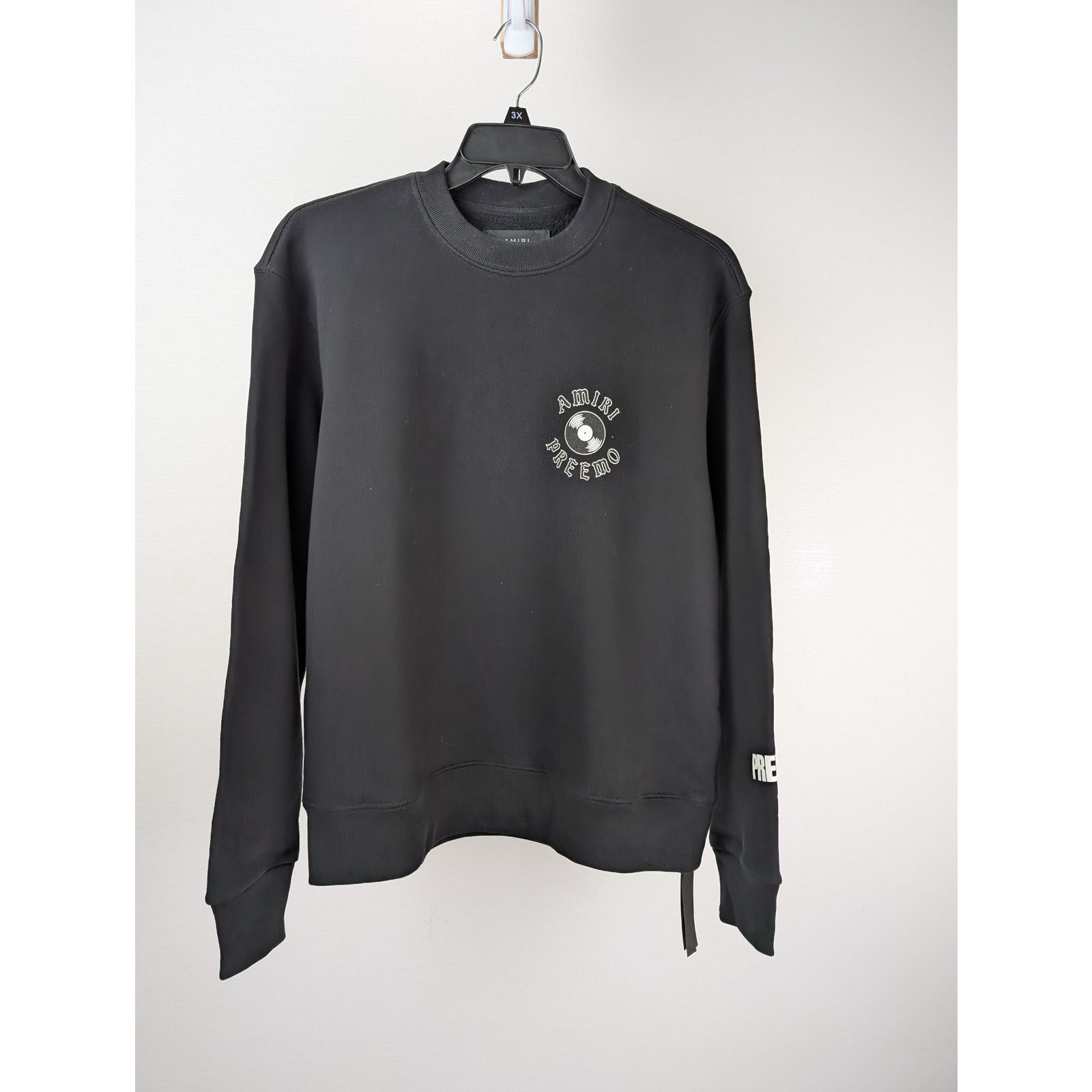 Amiri o1rshd1 Amiri Preemo Record Crewneck Sweatshirt in Black Size US M / EU 48-50 / 2 - 2 Thumbnail