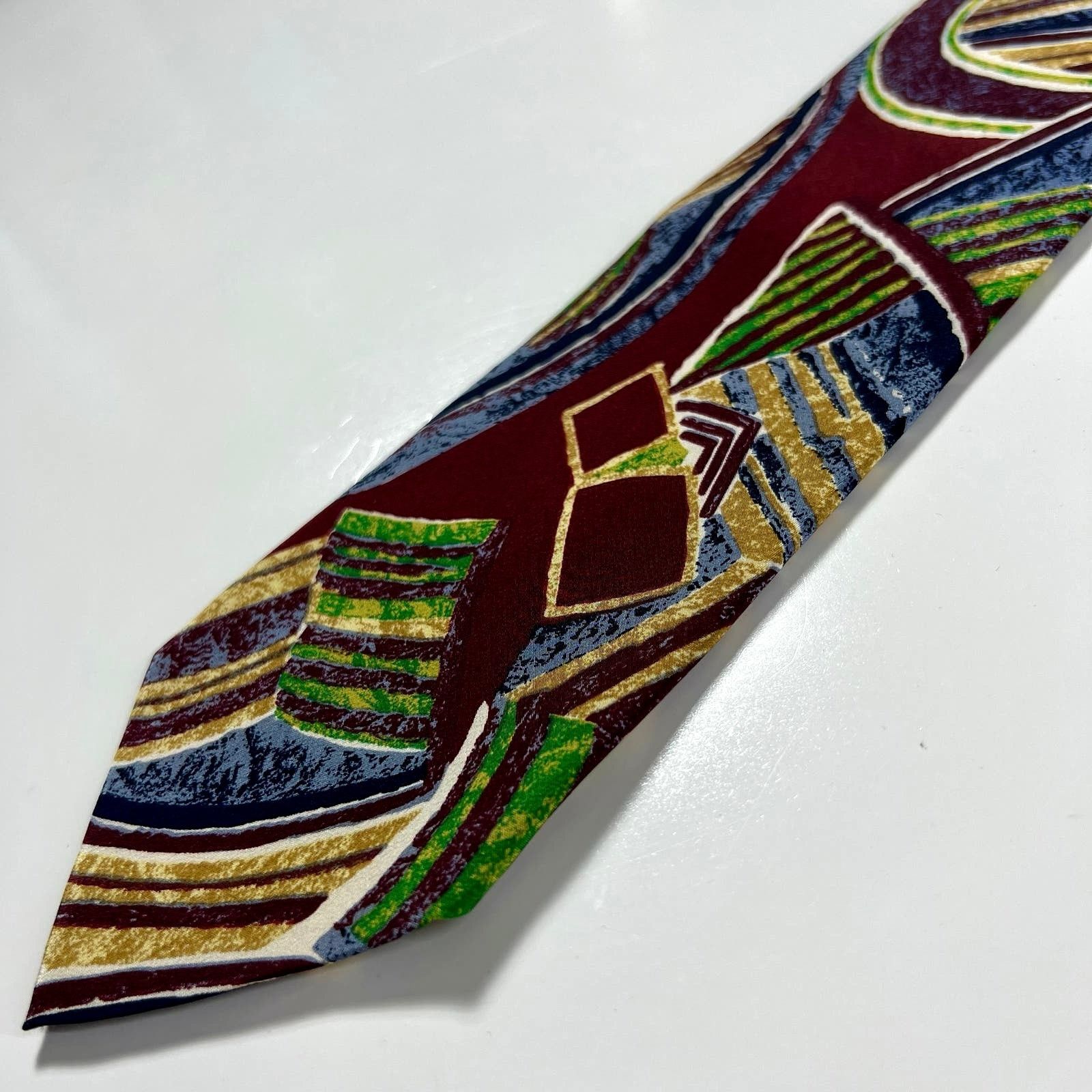 Pierre Balmain Pierre Balmain Men's Tie Blue Red 100% Silk Made In Italy Size ONE SIZE - 6 Thumbnail